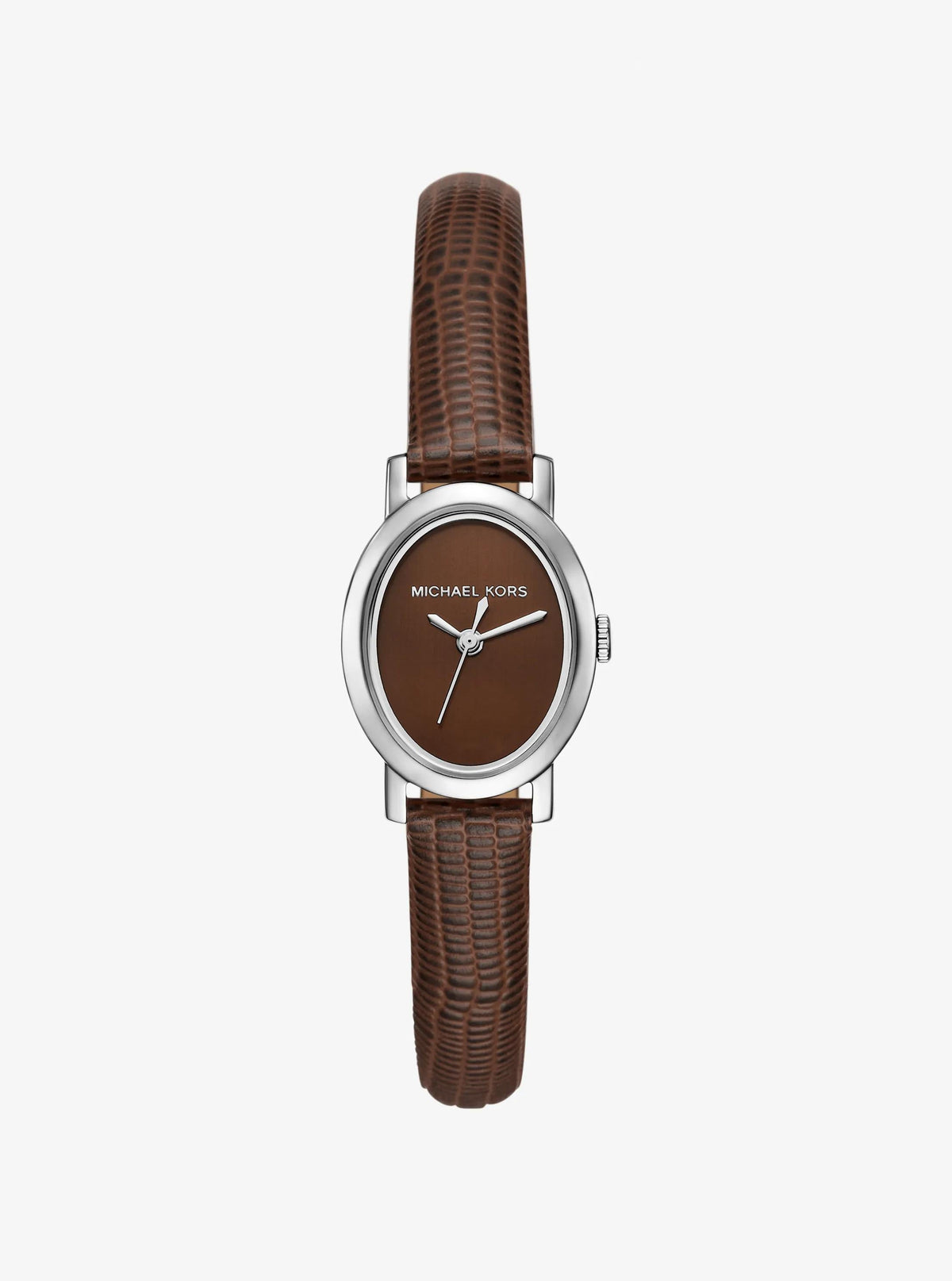 Reloj de cuero color plateado