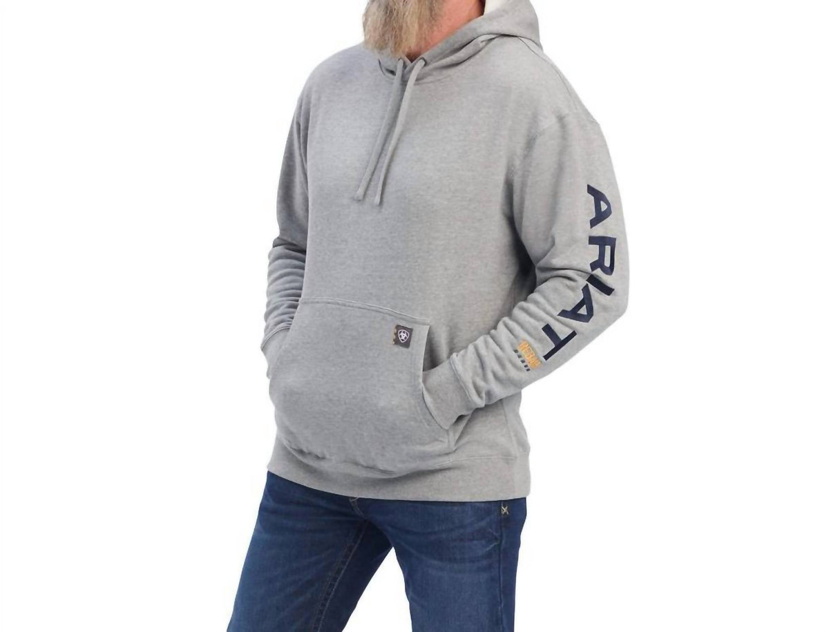 Buzo con capucha de hombre color gris