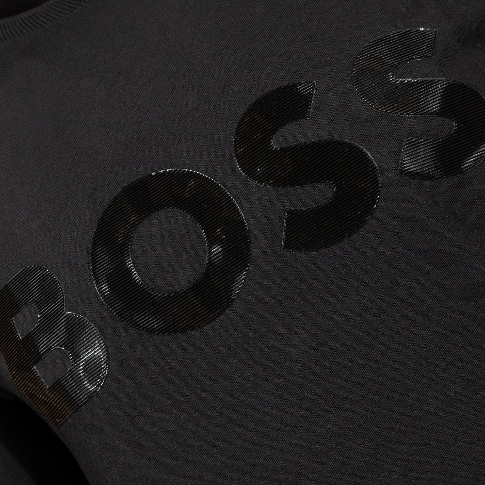 Camiseta de hombre de manga corta con cuello redondo color negro
