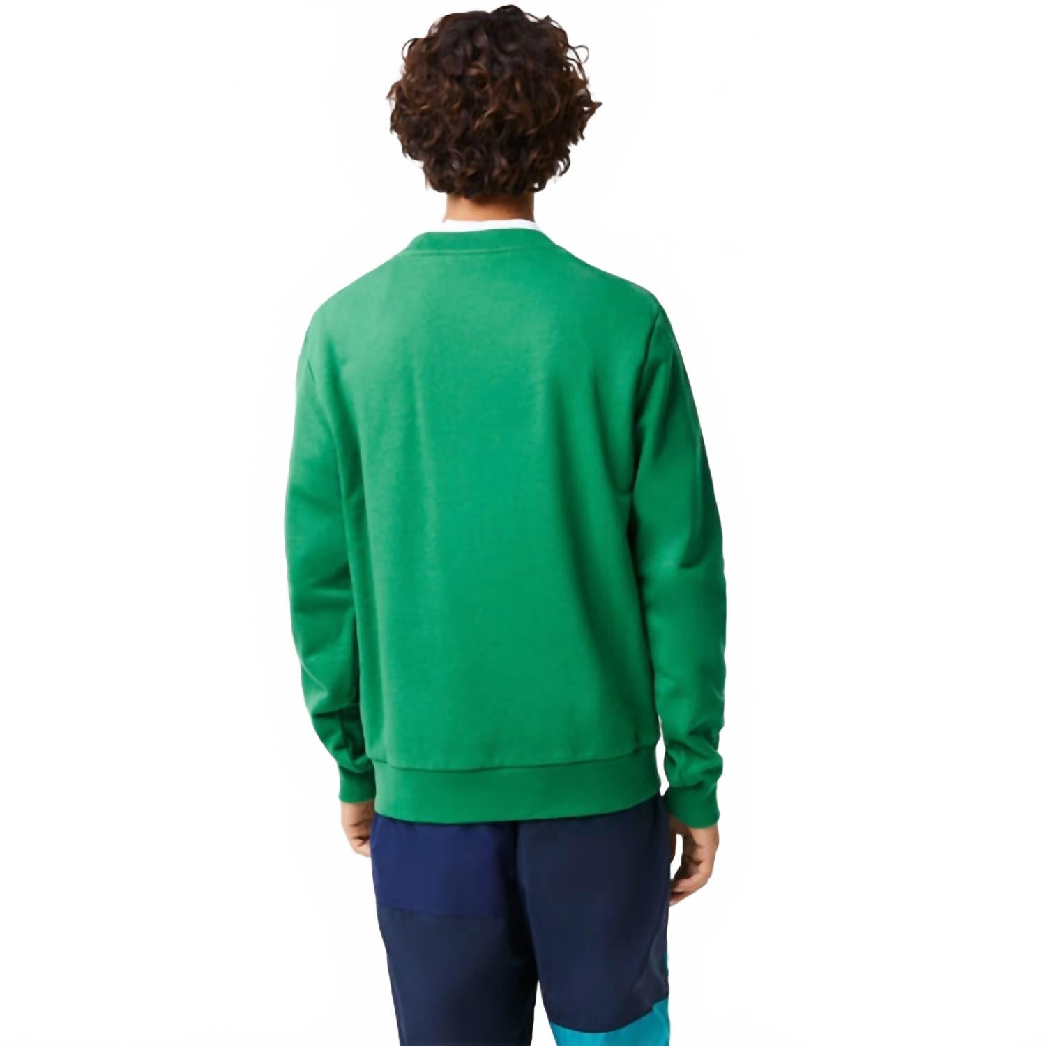 Buzo con cuello redondo color verde