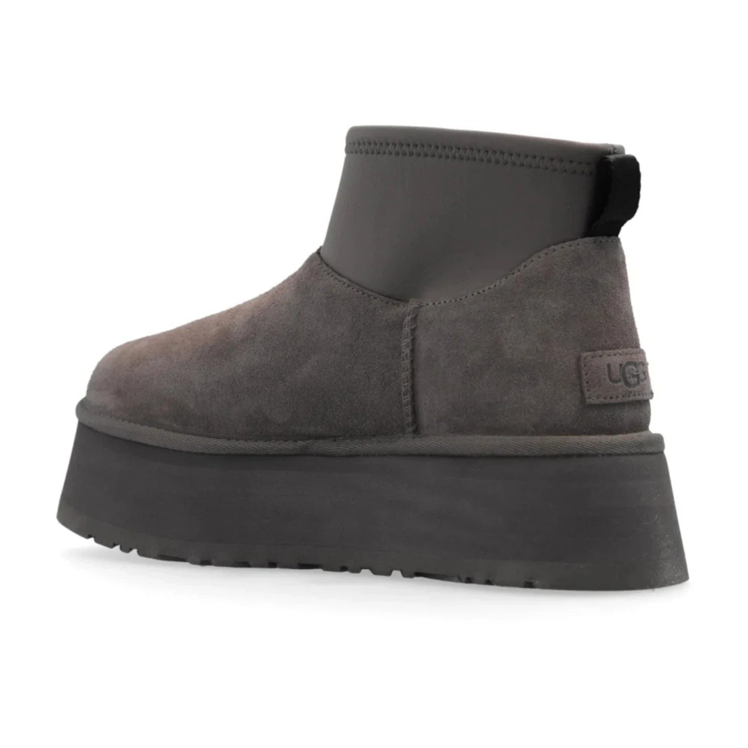 Botas de mujer de gamuza con plataforma color gris oscuro