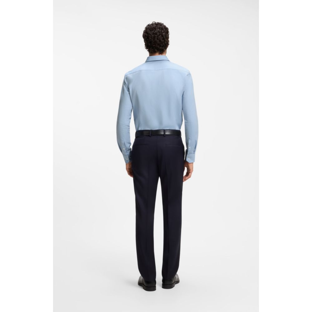 Camisa de mezcla de algodón de corte ajustado