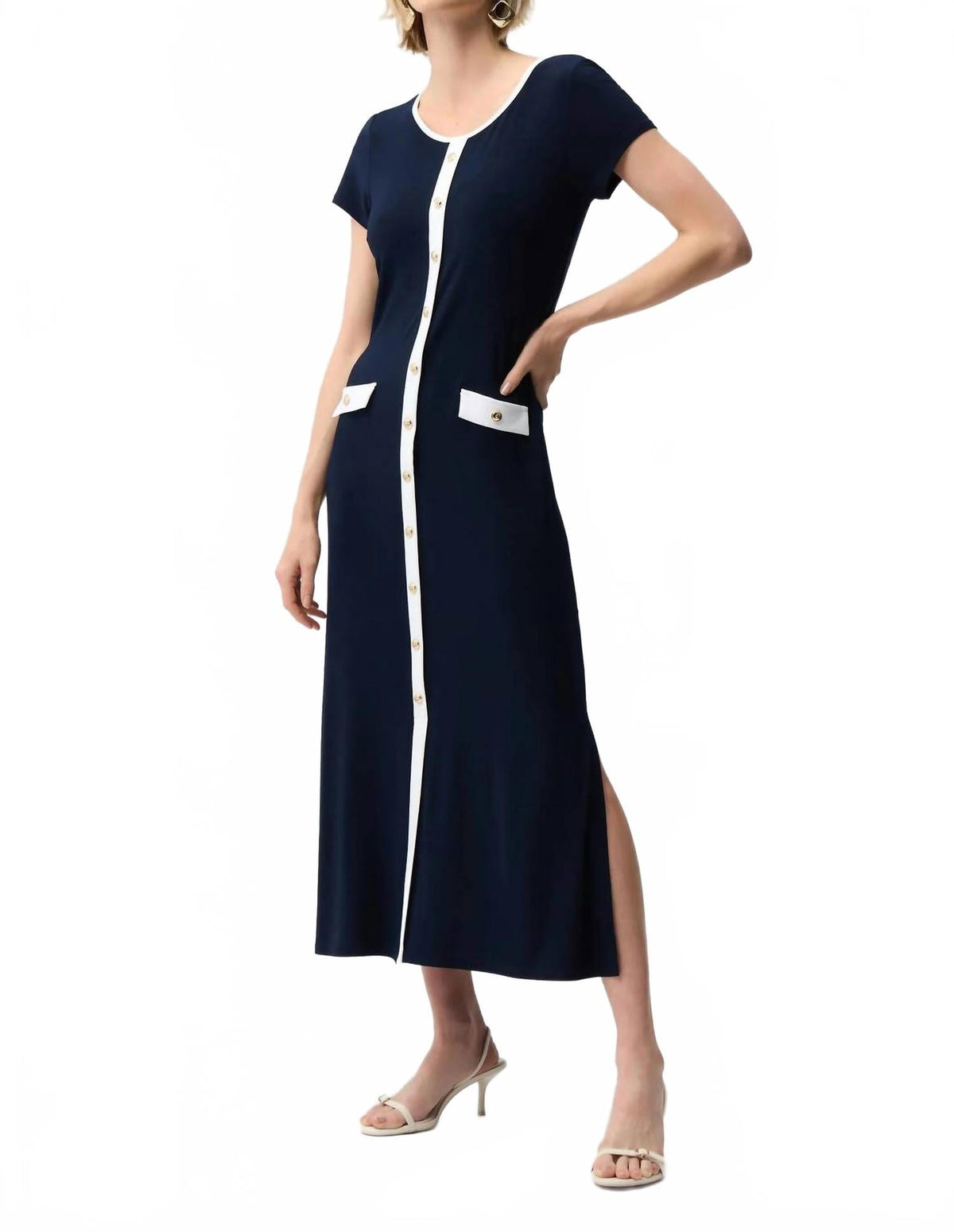 Vestido midi color azul