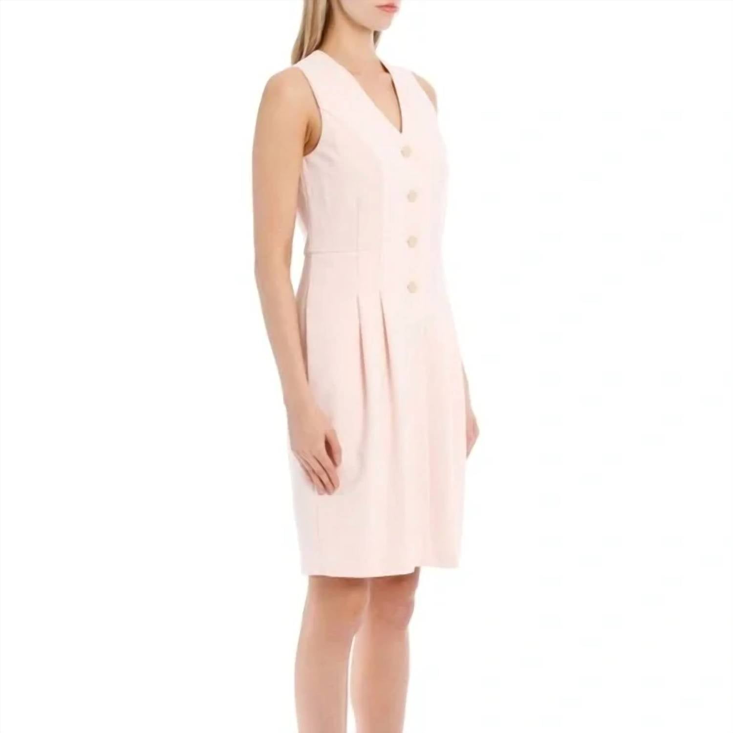 Vestido sin mangas color rosado