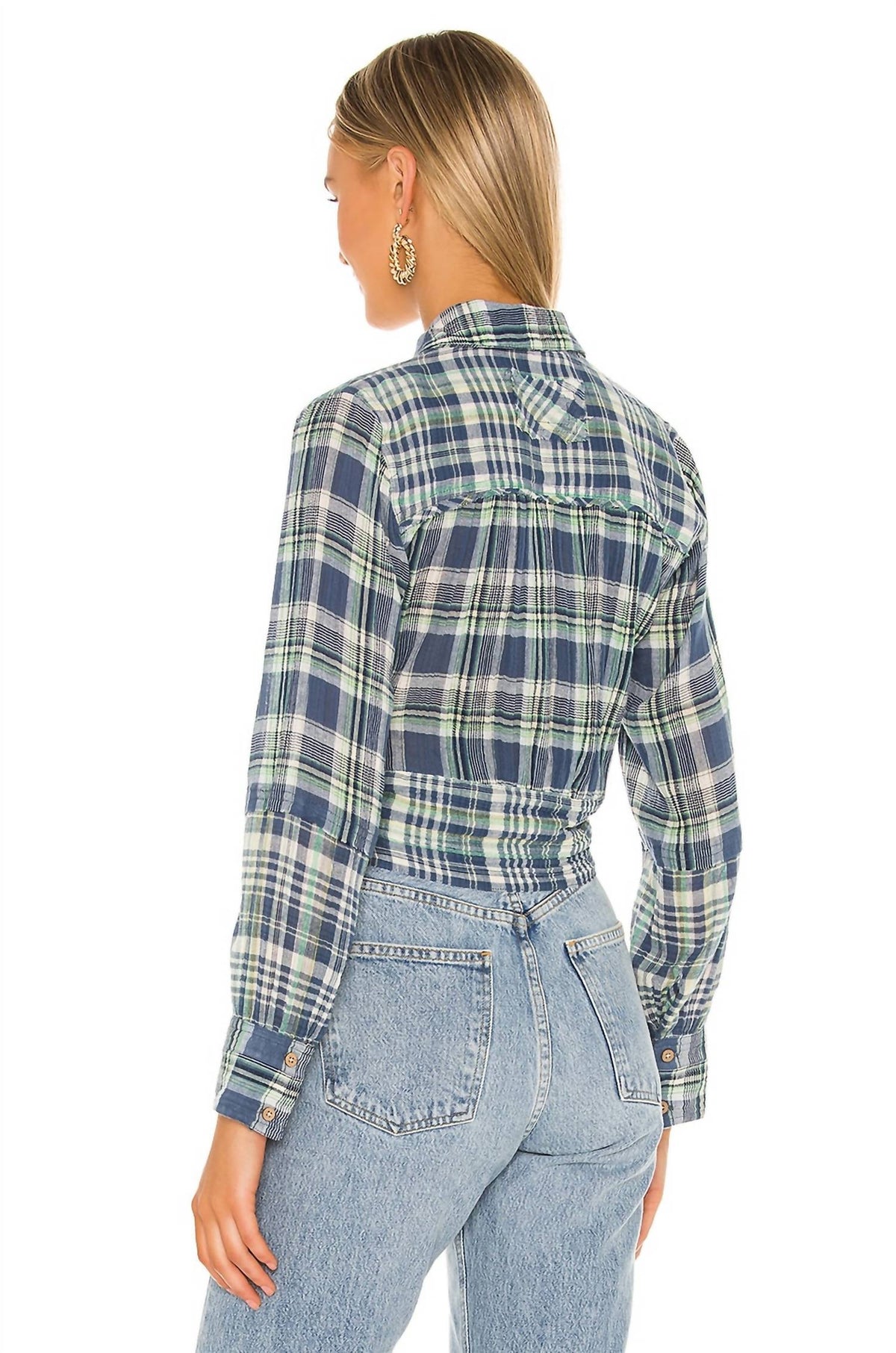 Camisa a cuadros color azul