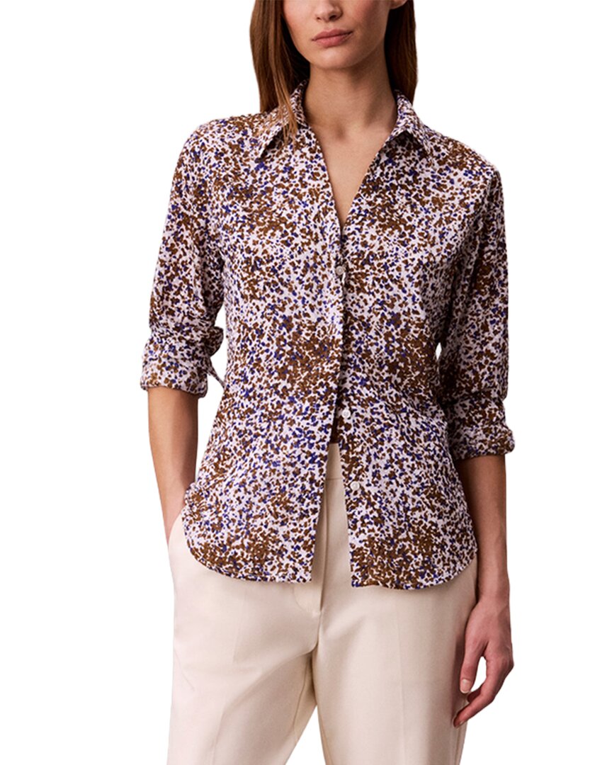 Calvin Klein Slim con Botones Estampado Texturizado