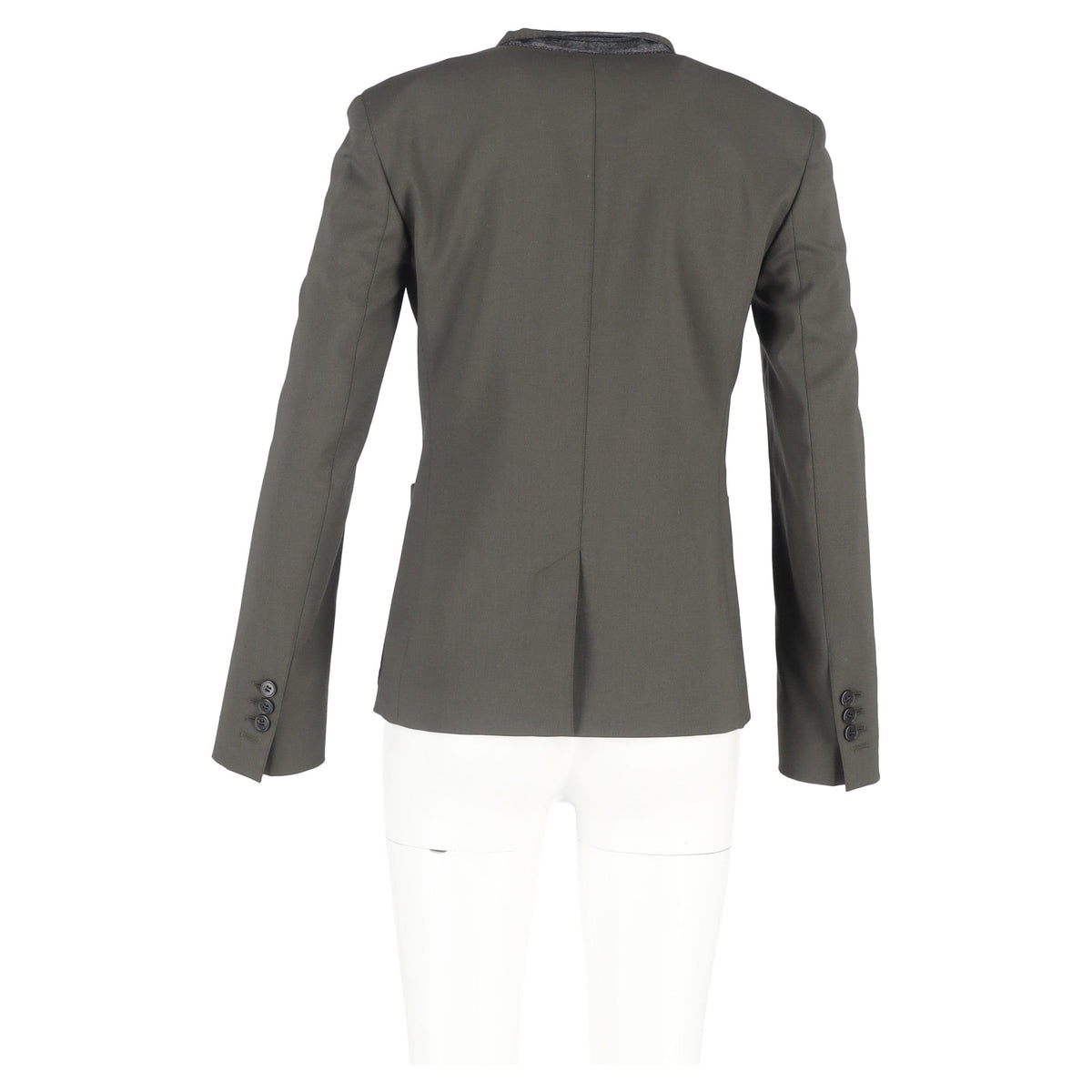 Blazer de lana color caqui