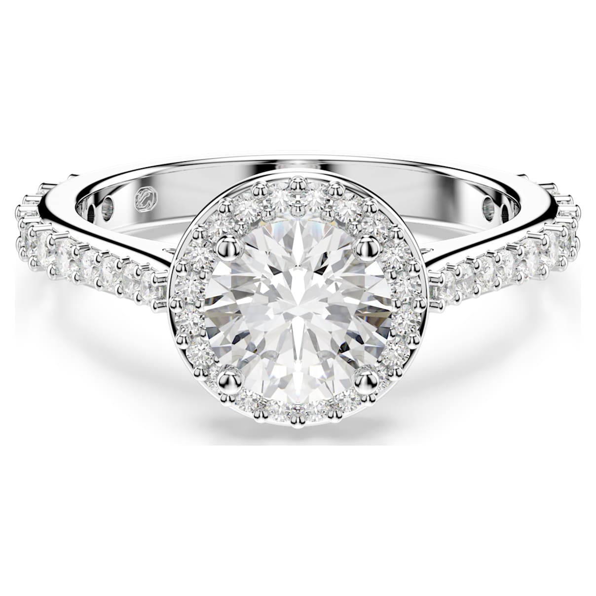 Anillo color blanco y plateado