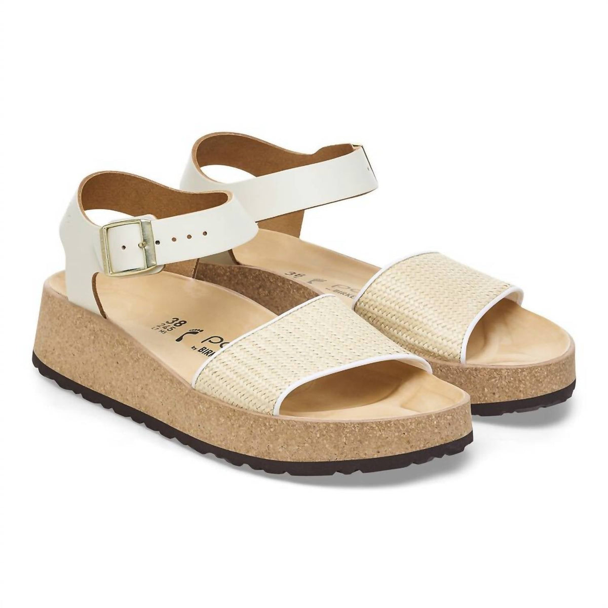 Sandalias de mujer de cuero color blanco