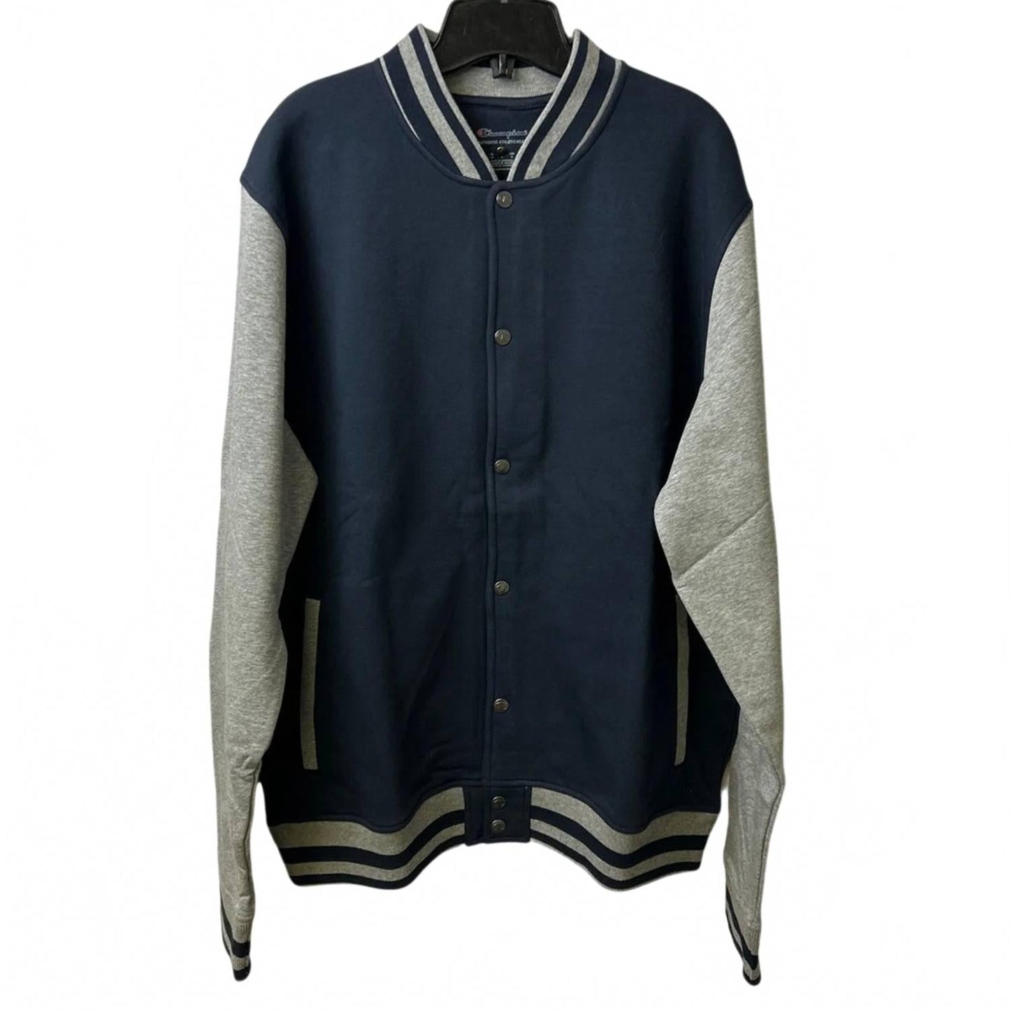Chaqueta color azul marino y gris