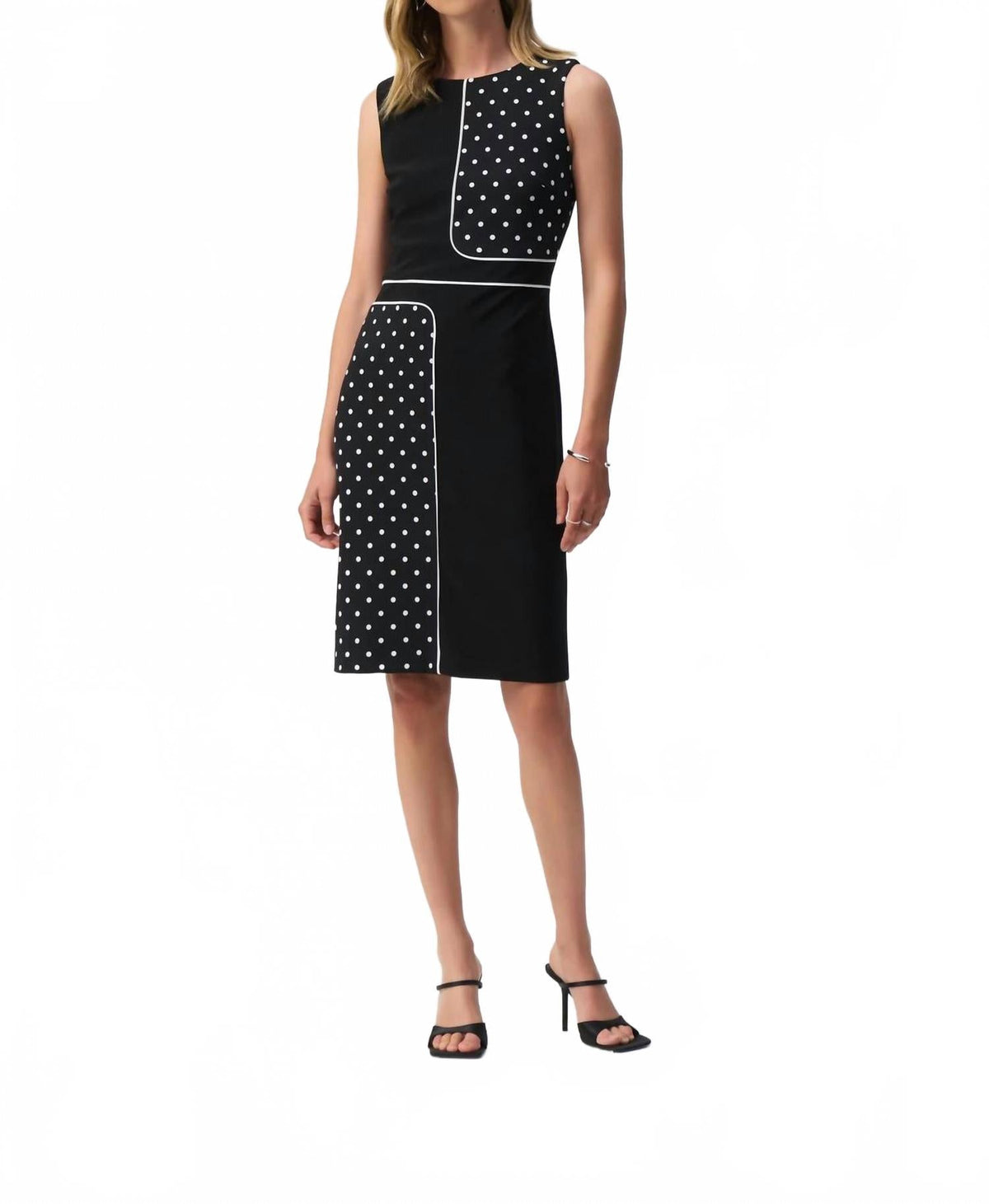 Vestido sin mangas de lunares color negro