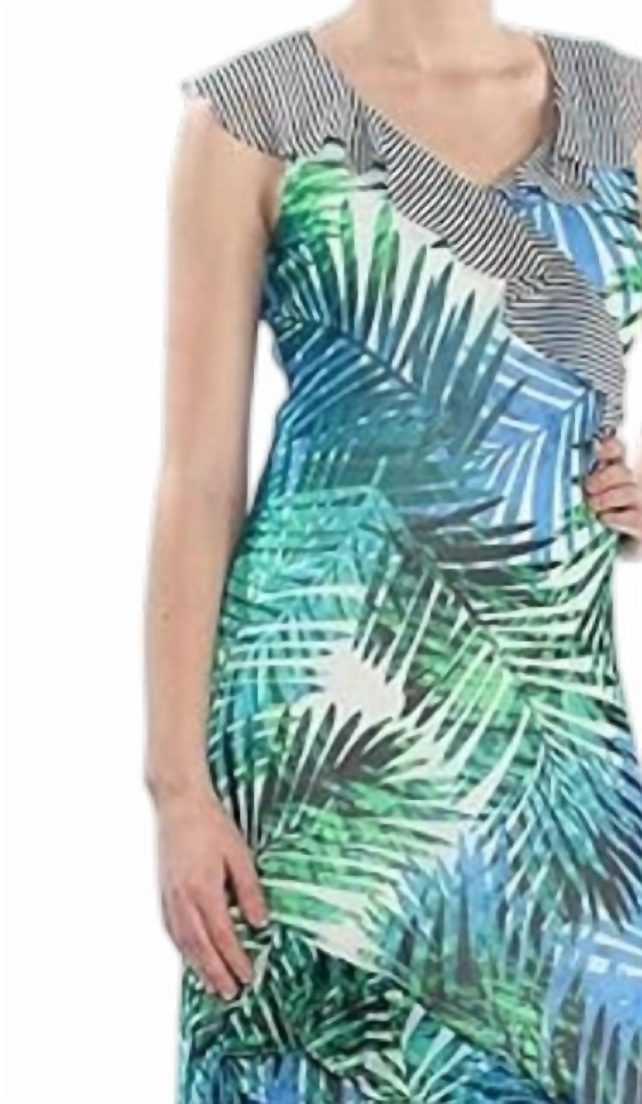 Vestido largo con estampado con boleros multicolor
