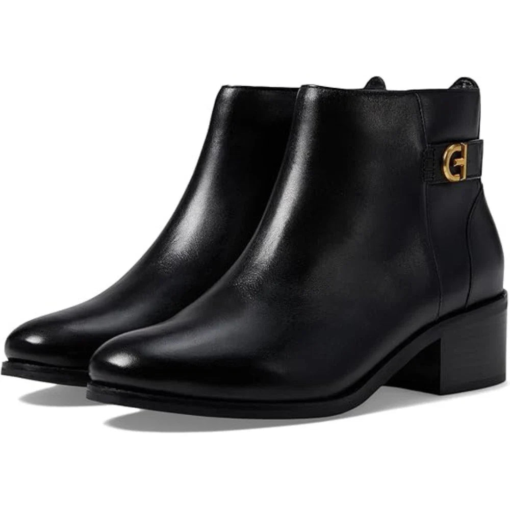 Botines de mujer de cuero color negro