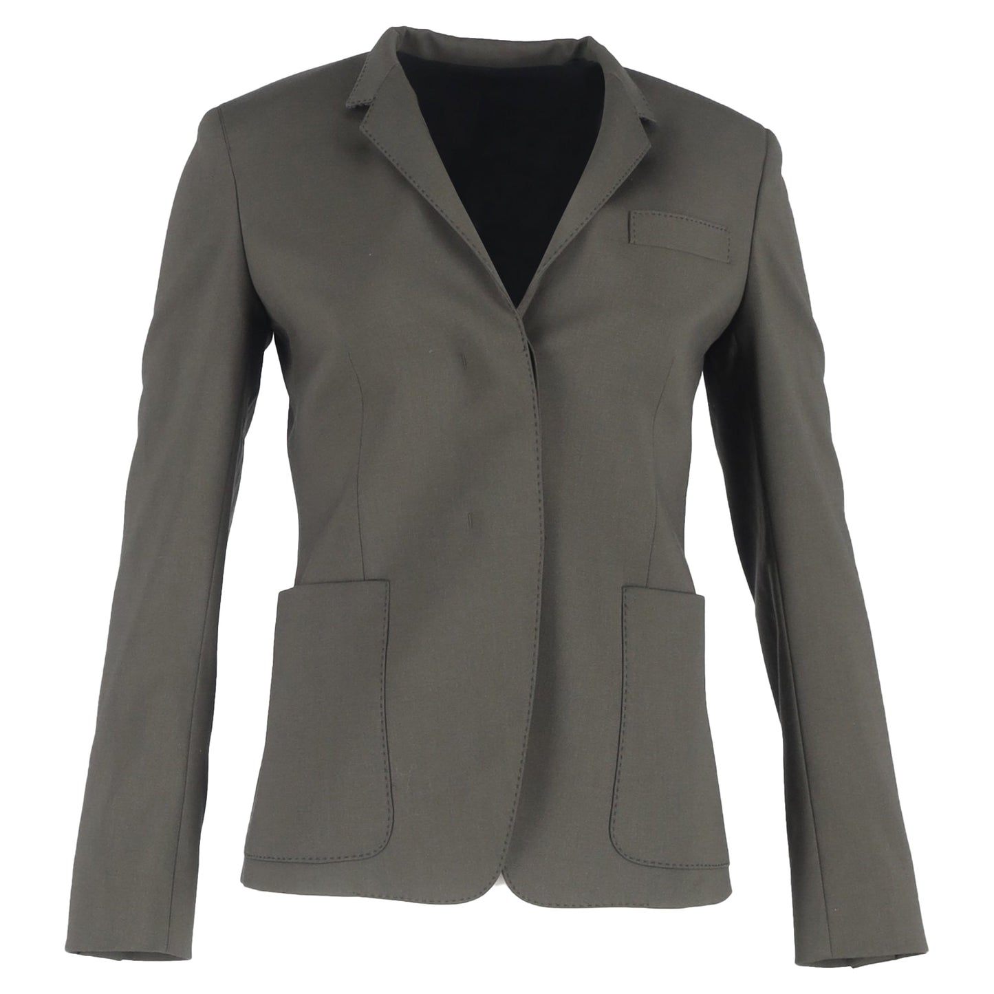 Blazer de lana color caqui