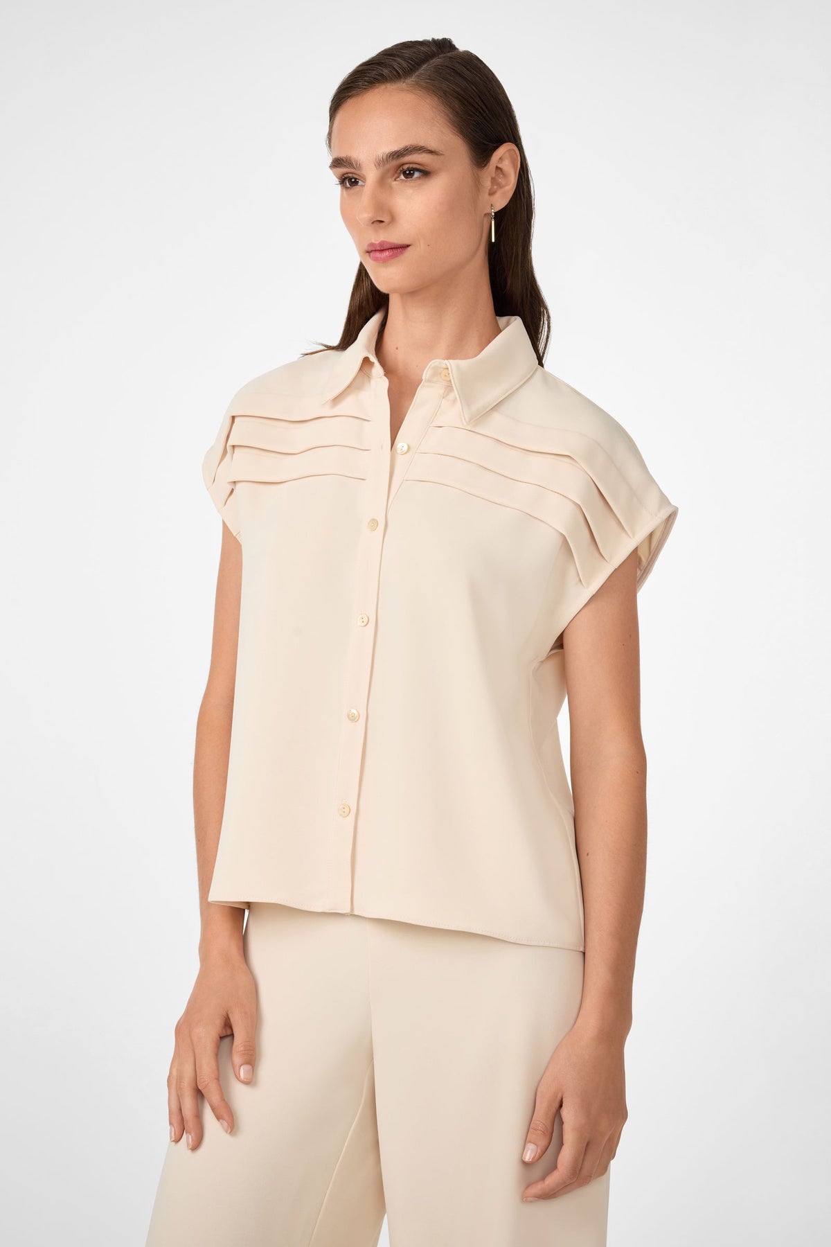 Top con pliegues