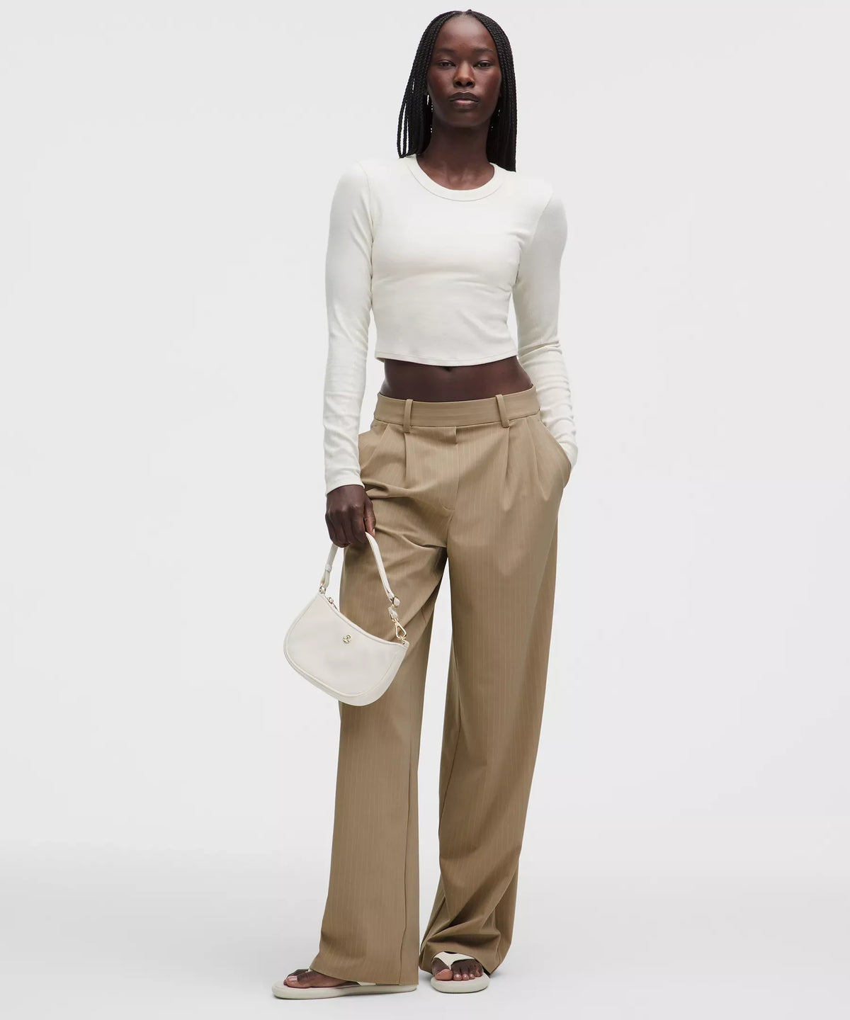 Pantalón de pierna ancha de tiro alto