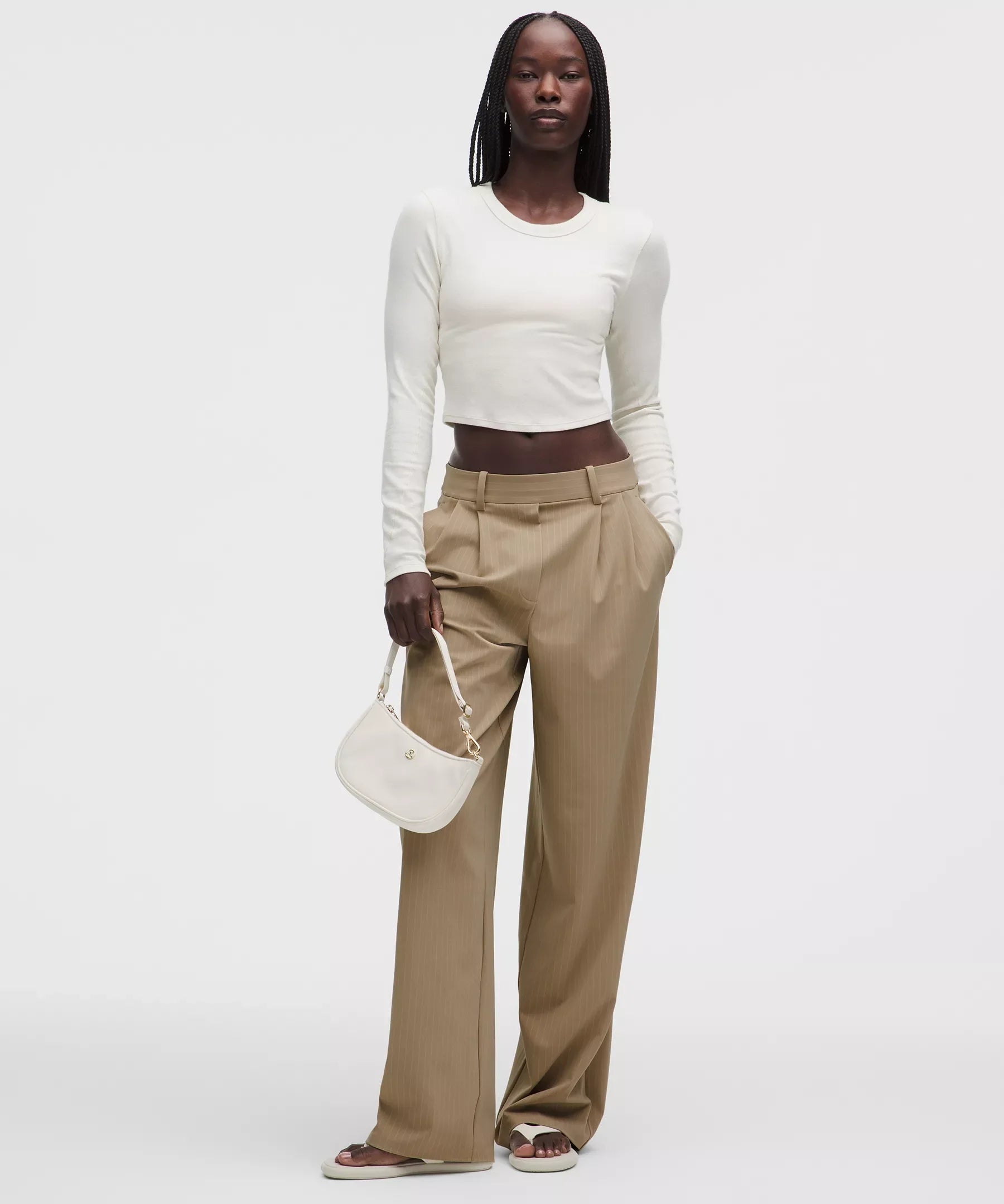 Pantalón de pierna ancha de tiro alto