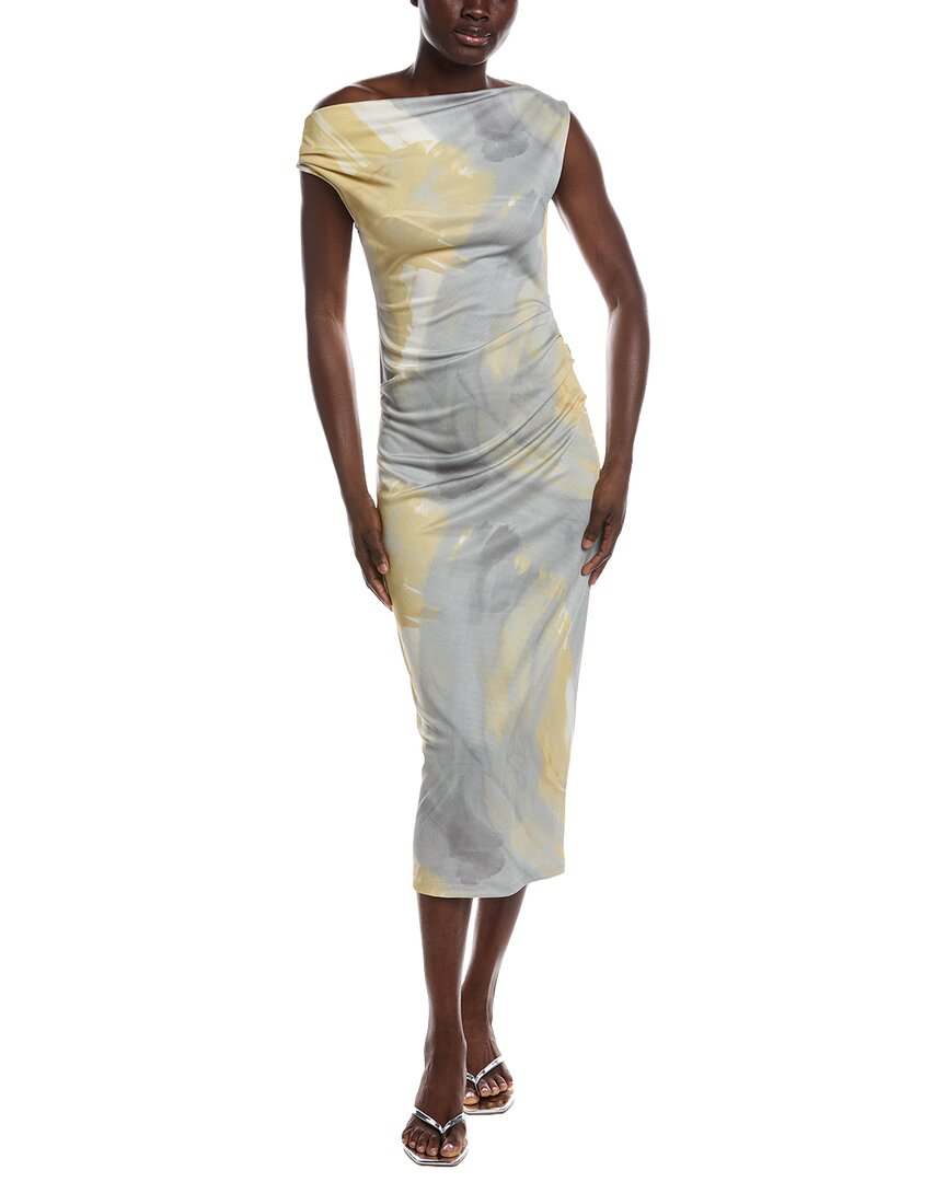 Vestido midi con hombros descubiertos