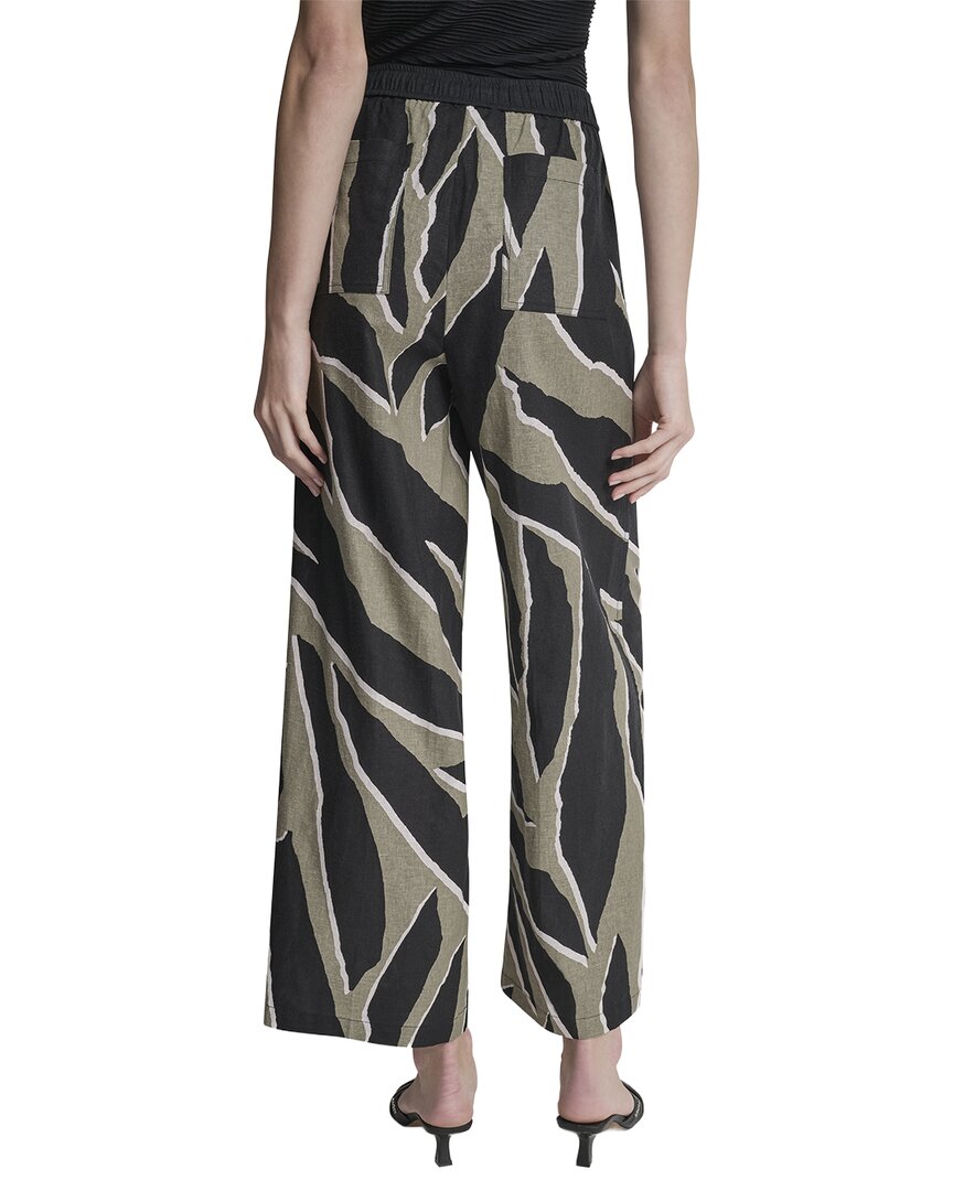 Pantalón de mezcla de lino con estampado