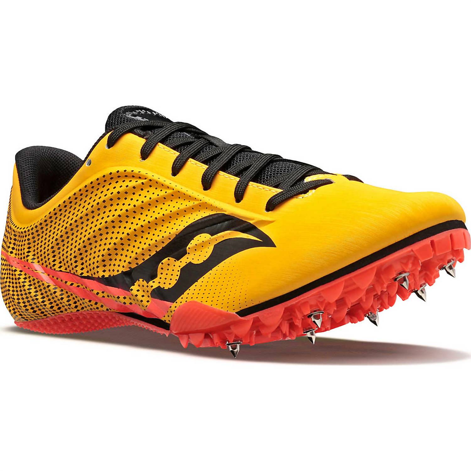 Zapatillas con clavos de hombre color rojo y dorado