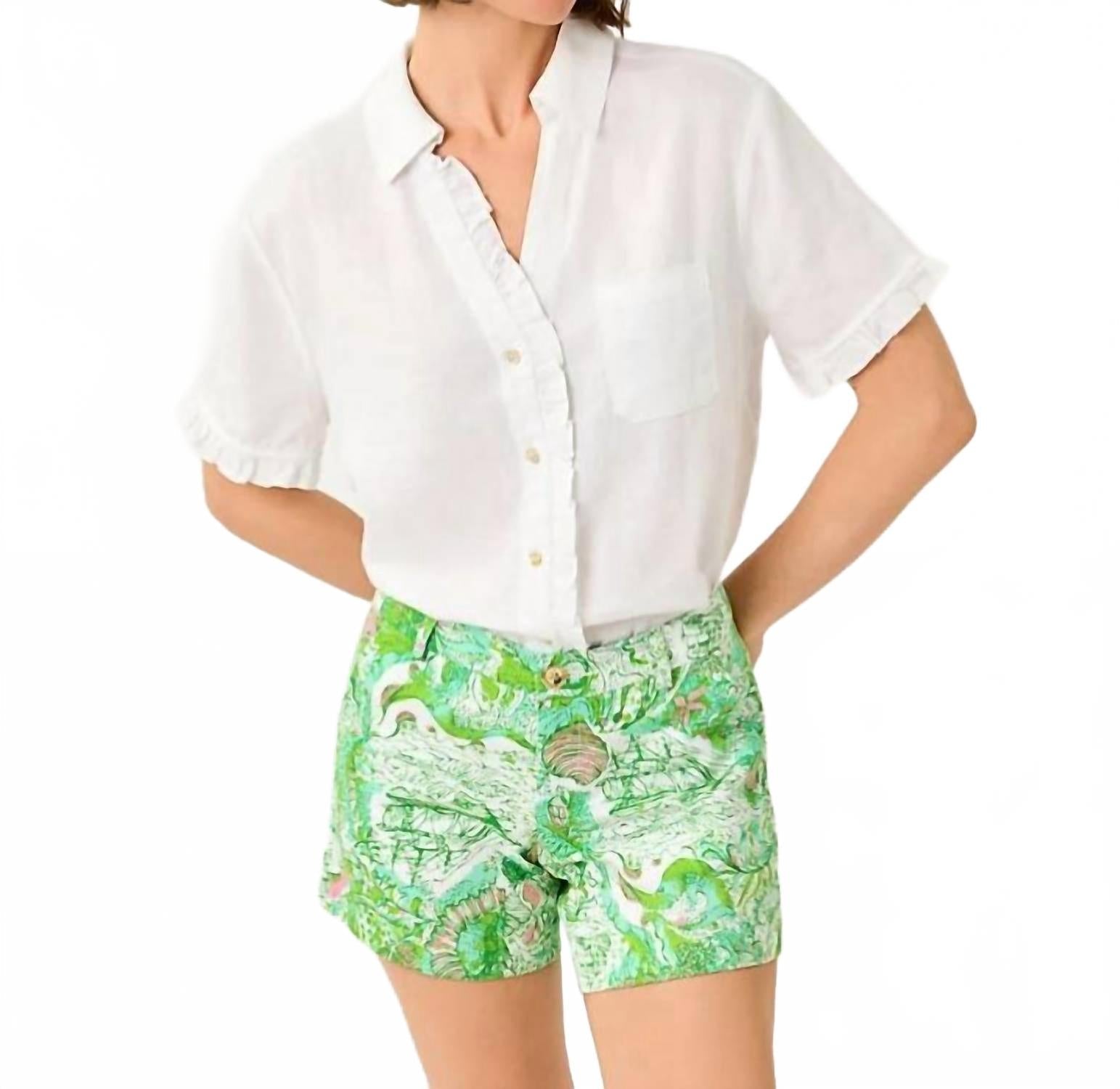 Top con boleros color blanco