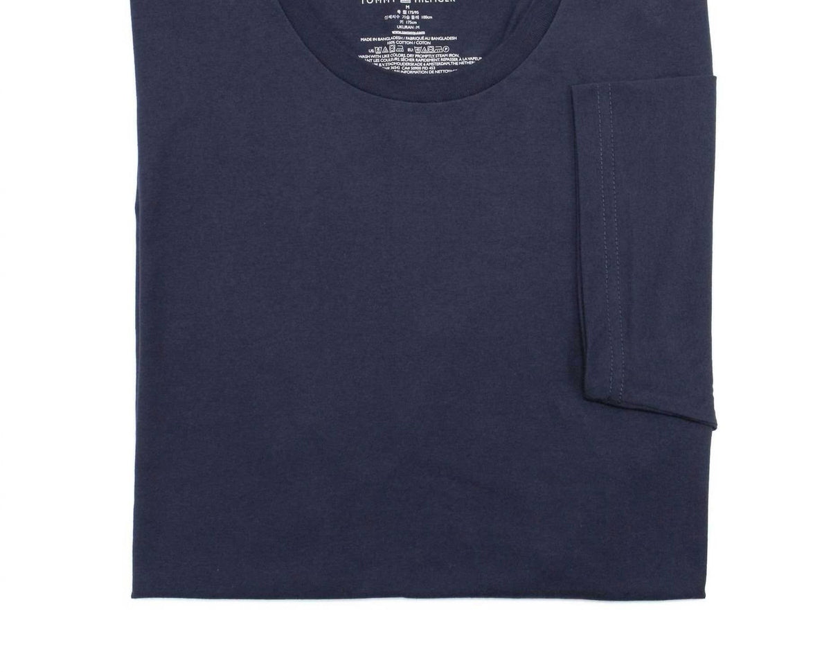 Camiseta de hombre con cuello redondo color azul marino