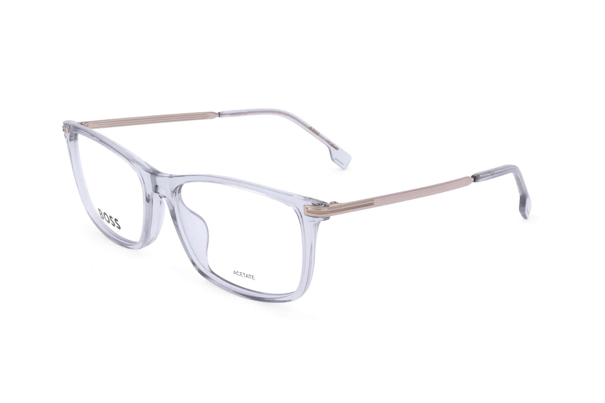 Montura para gafas de hombre 56 mm color gris y dorado