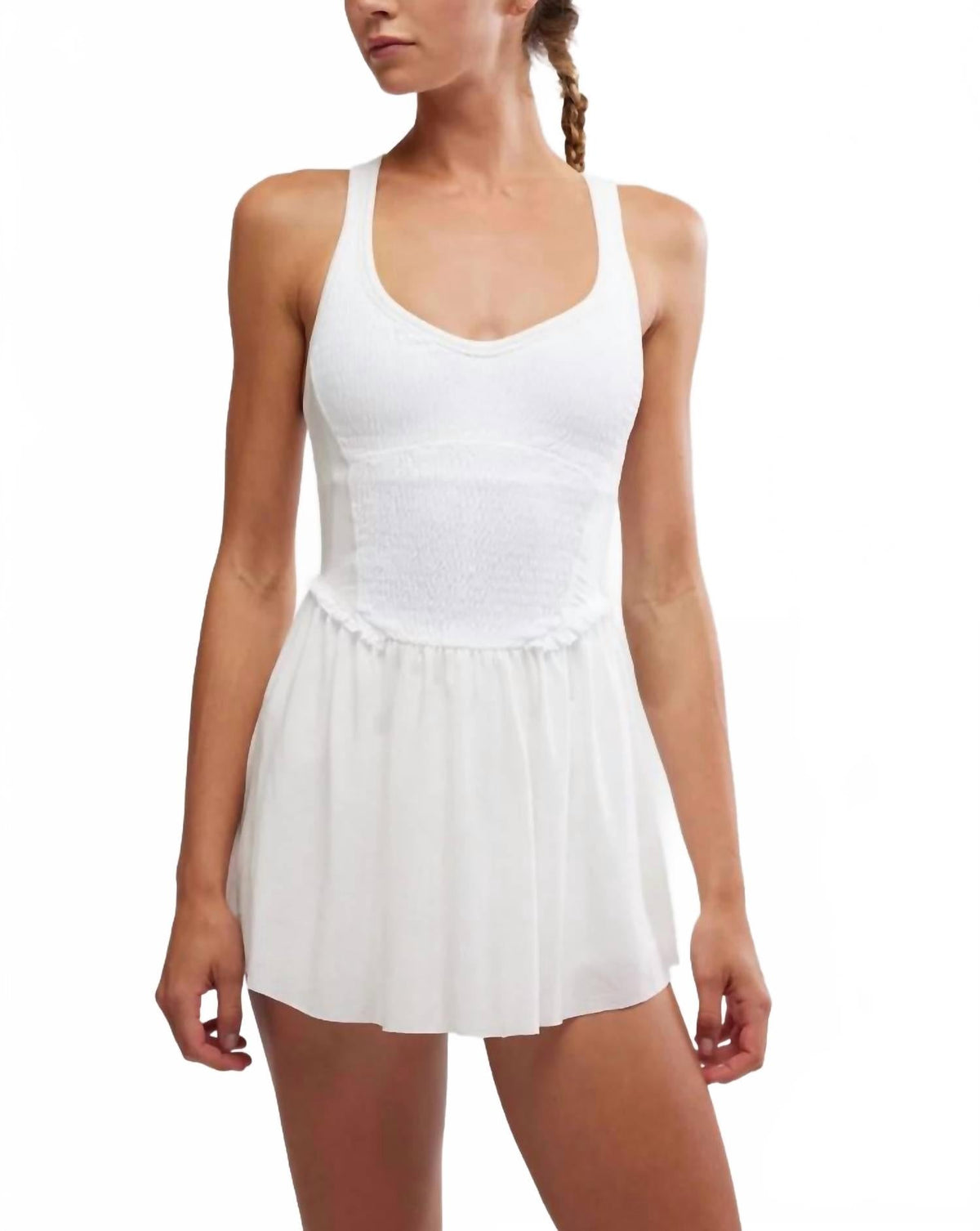 Vestido corto color blanco
