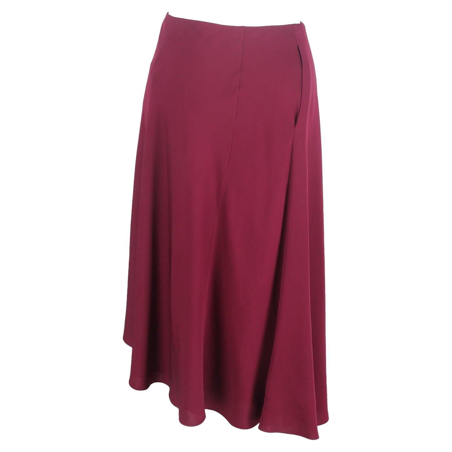 Falda color vinotinto