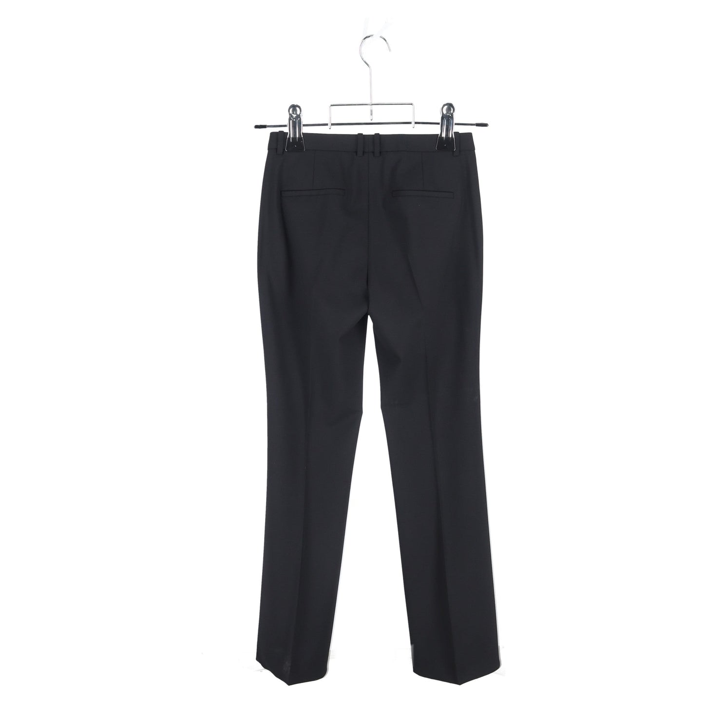 Pantalón de lana de pierna ancha color negro