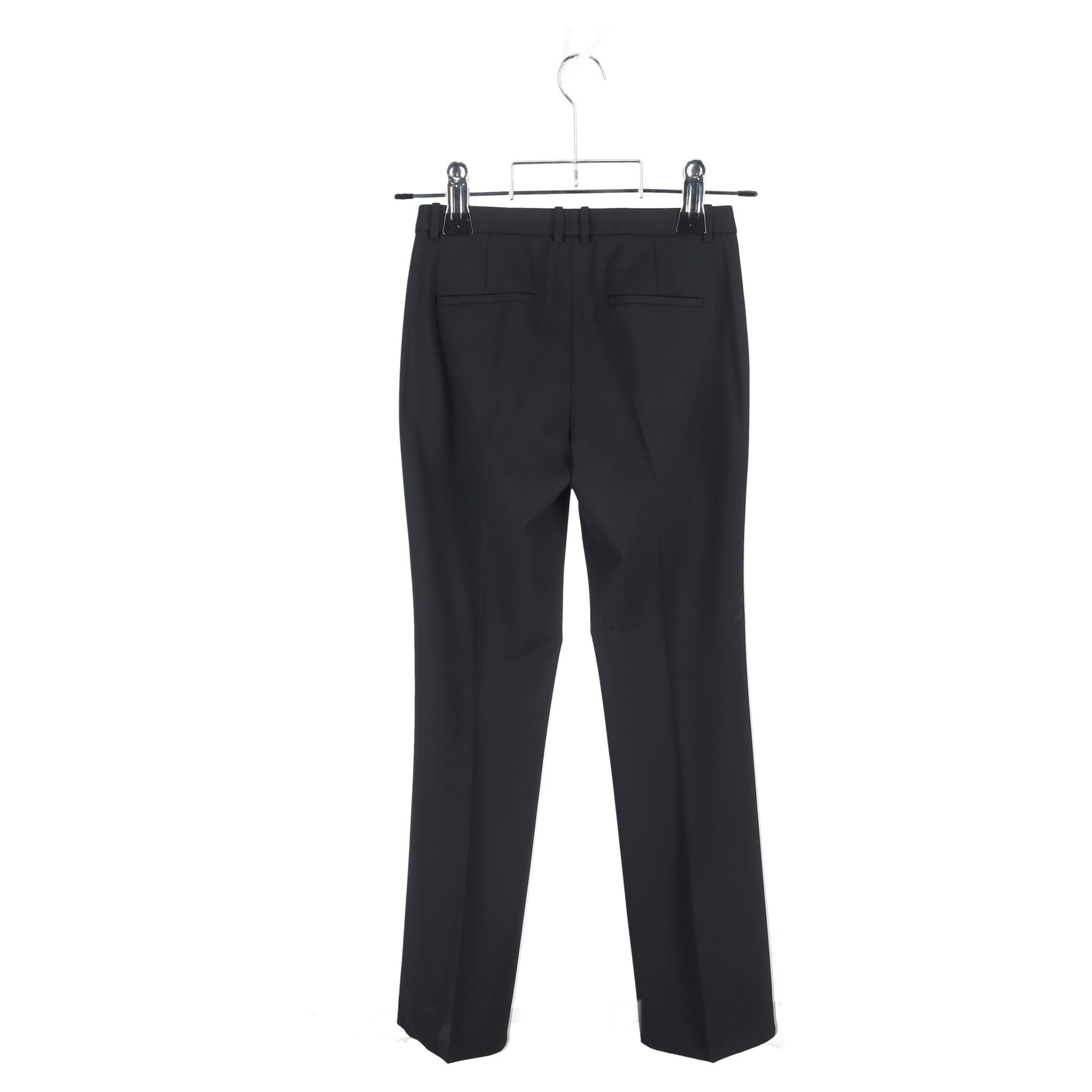 Pantalón de lana de pierna ancha color negro