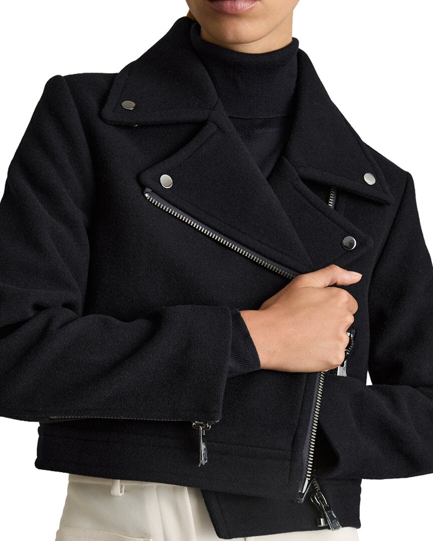 Reiss Arlow Chaqueta Biker Corta Mezcla de Lana