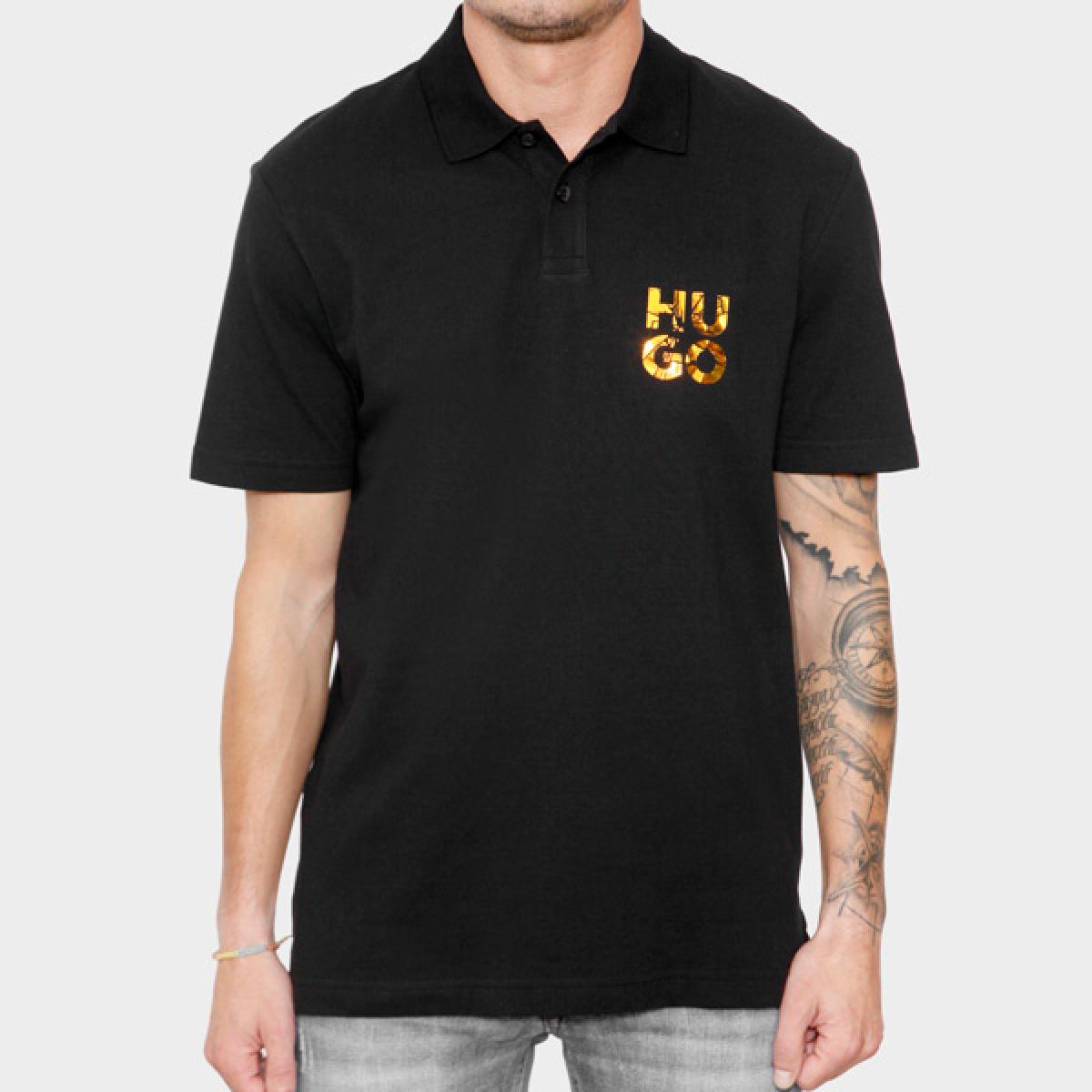 Polo de hombre de manga corta color negro