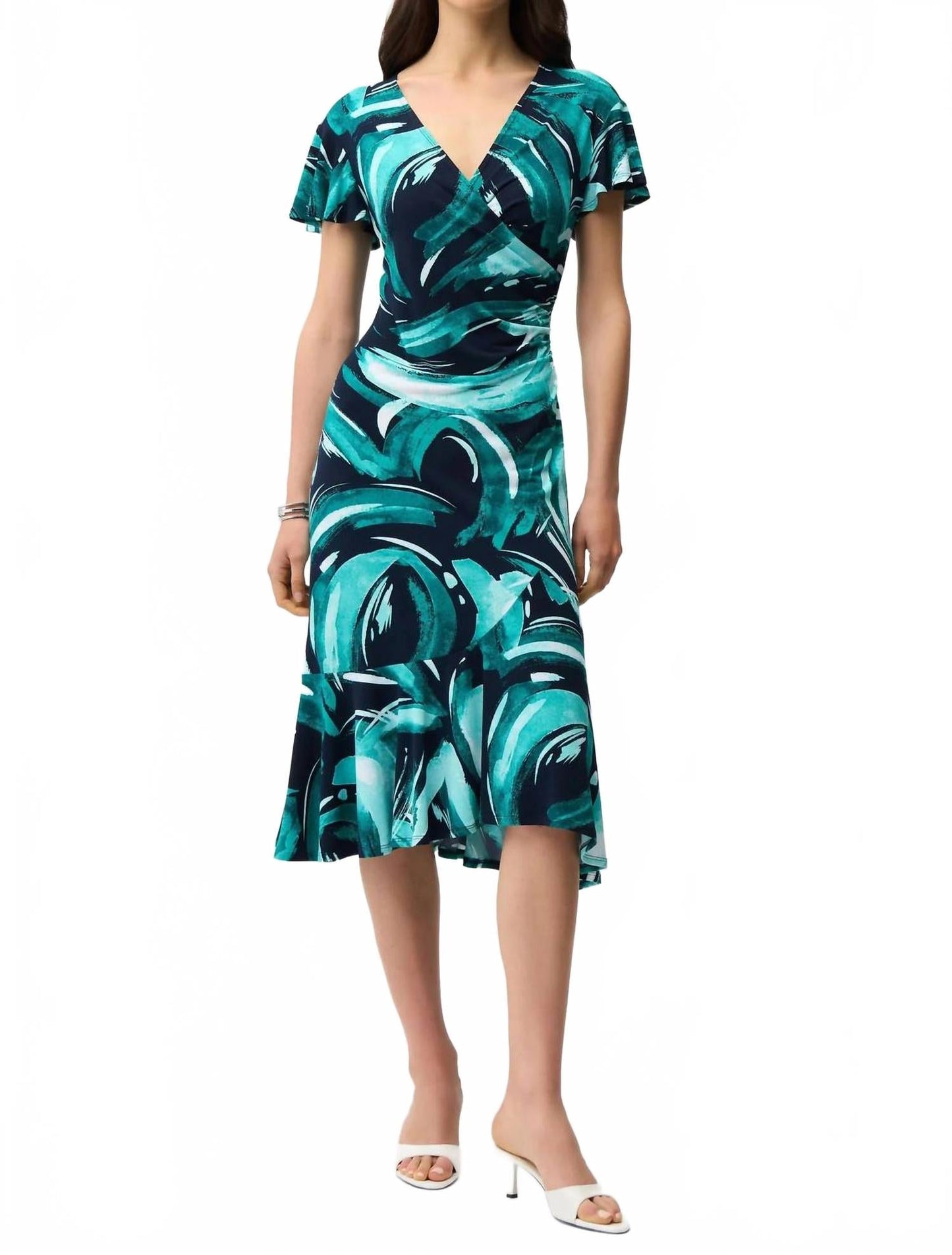 Vestido midi color azul