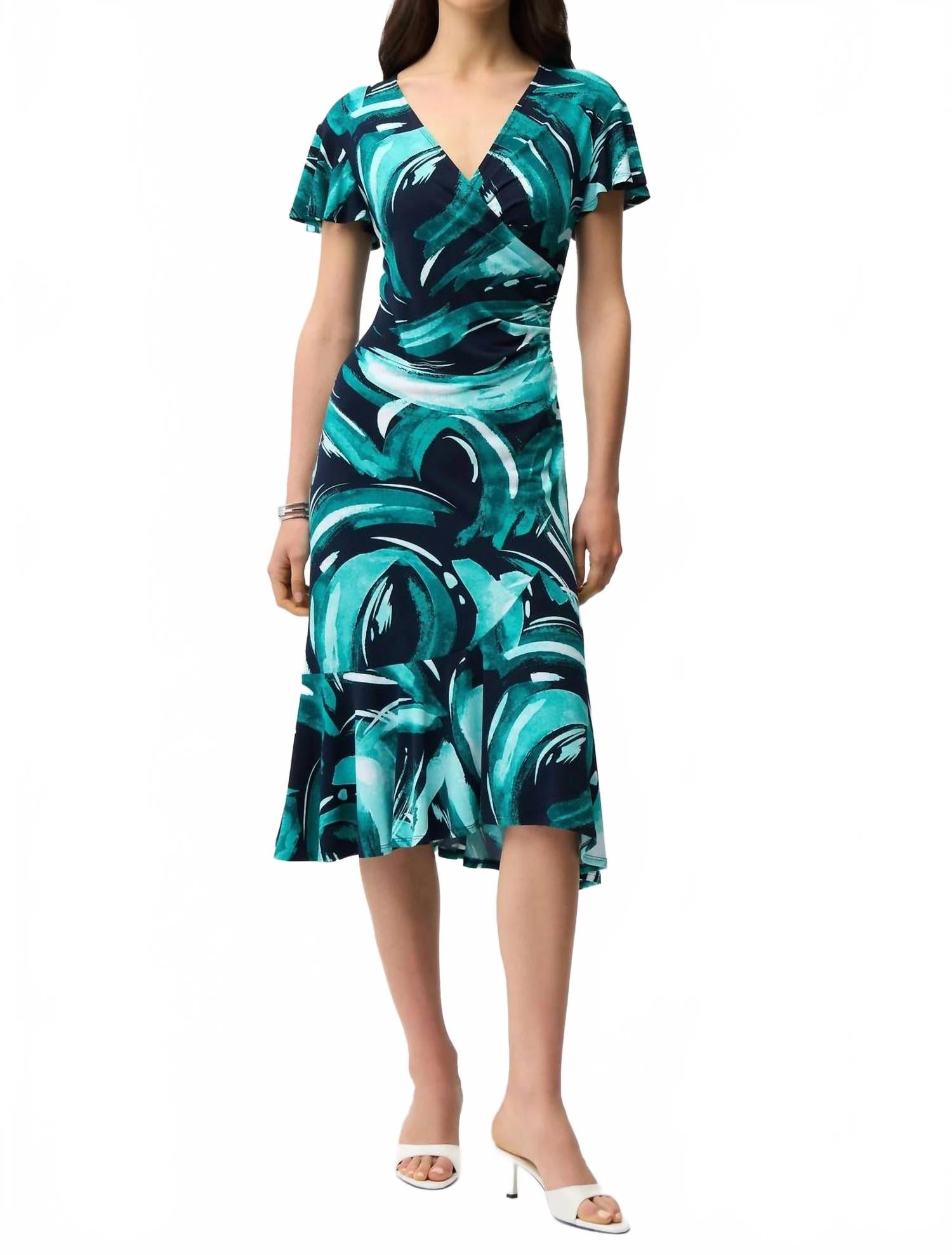 Vestido midi color azul
