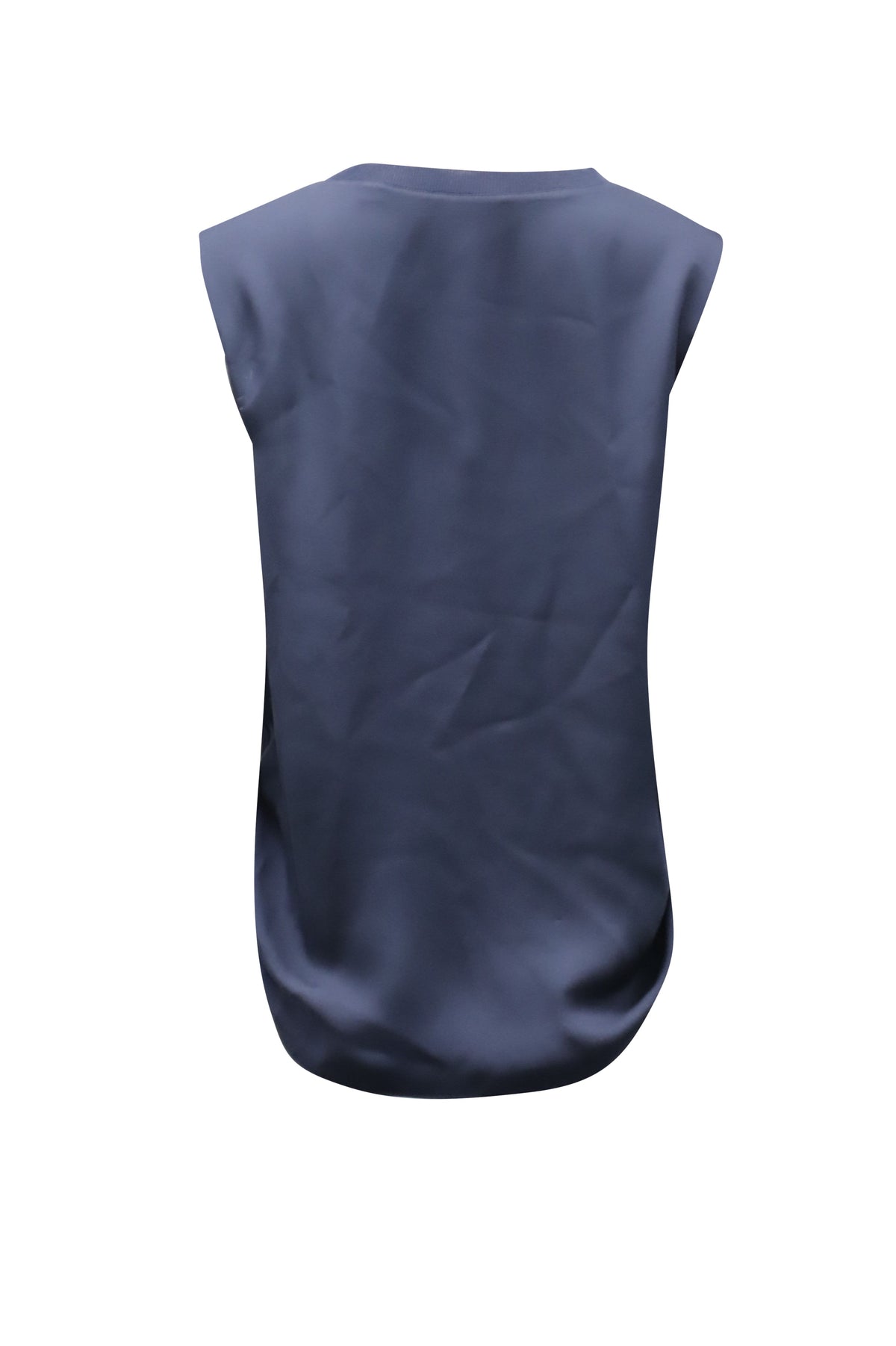 Top sin mangas color azul marino