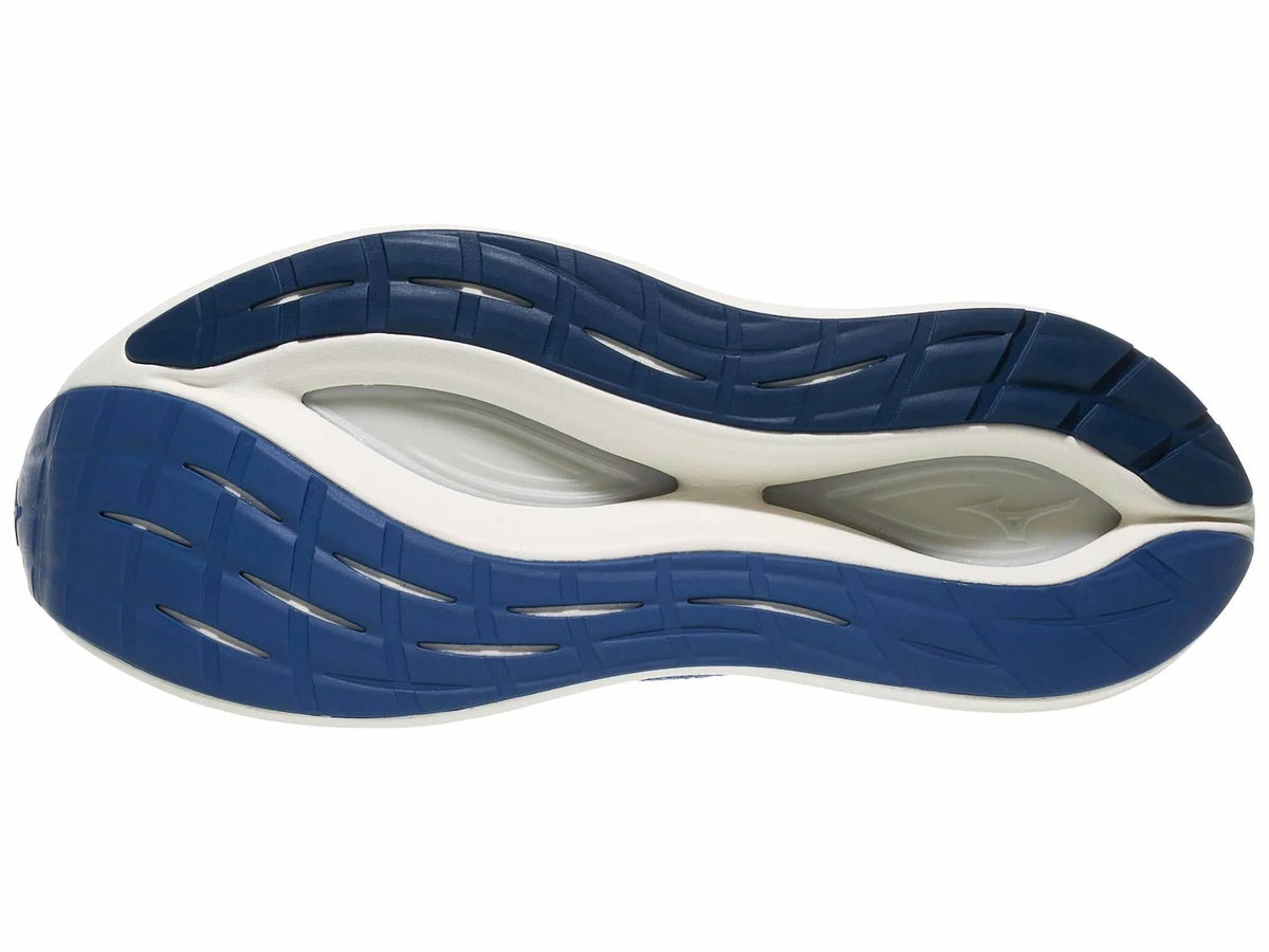 Tenis para correr de hombre color blanco y azul