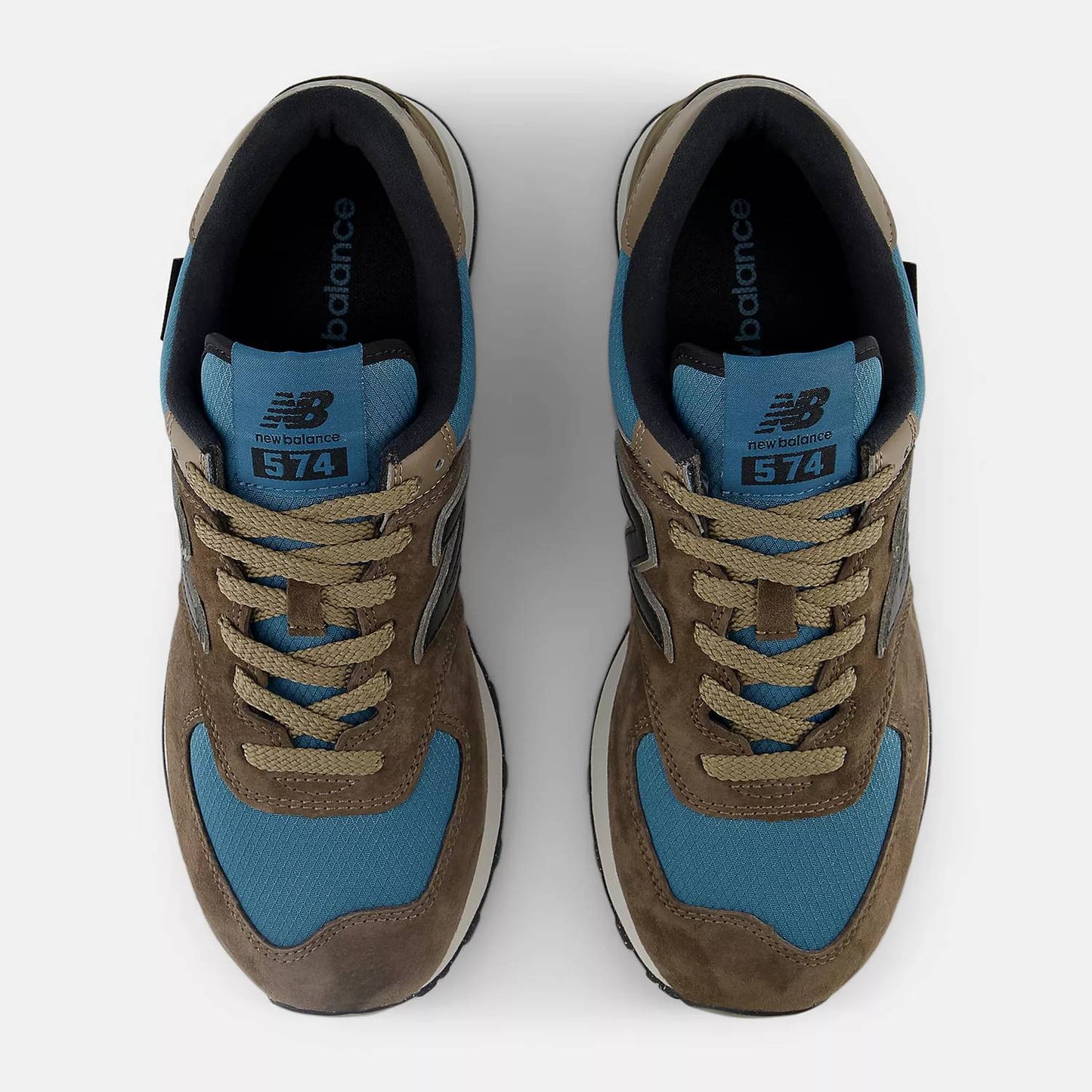 Zapatos unisex color azul y café