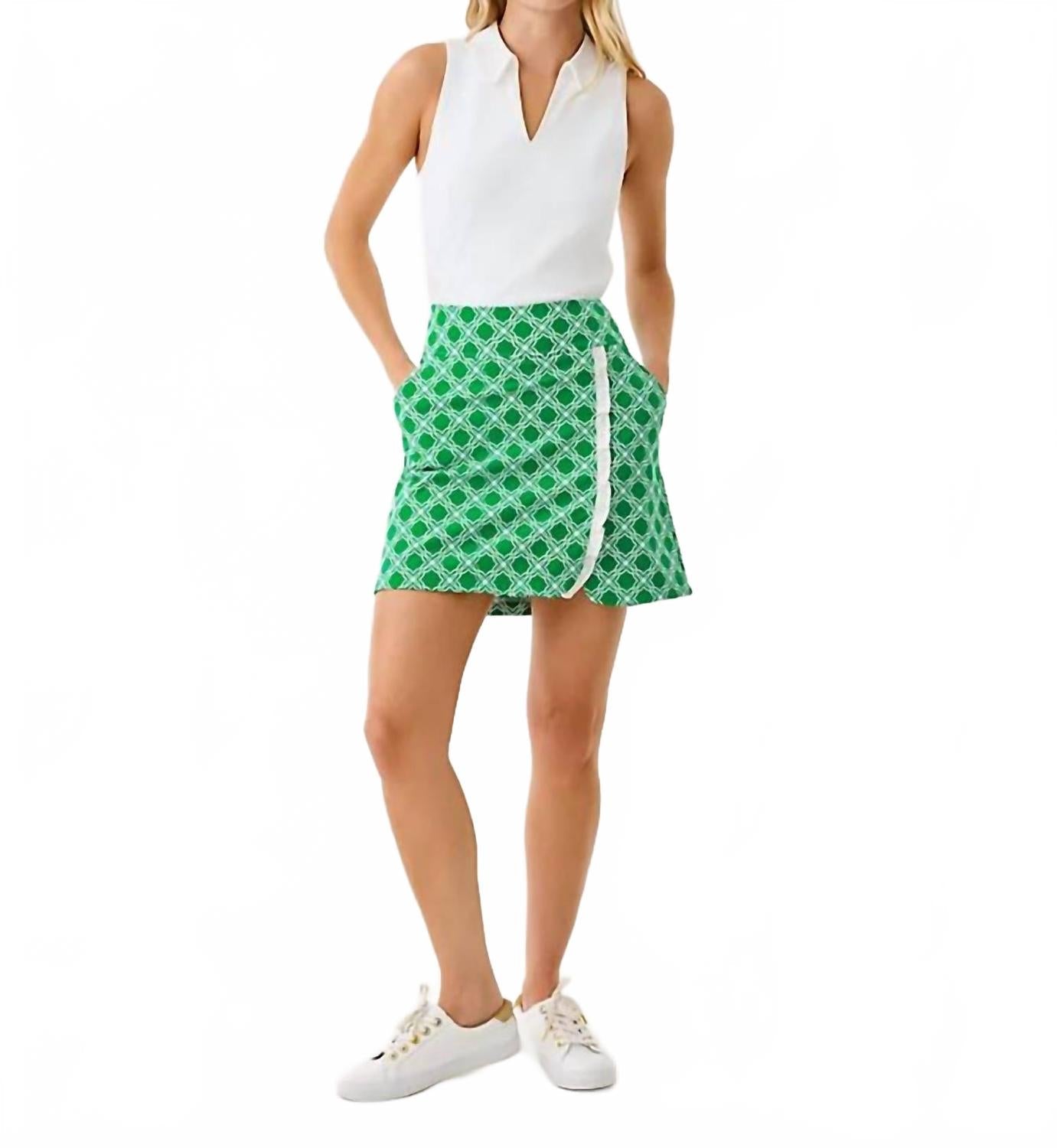 Falda con boleros color verde