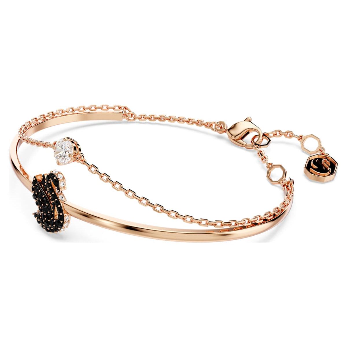 Pulsera color oro rosa y negro
