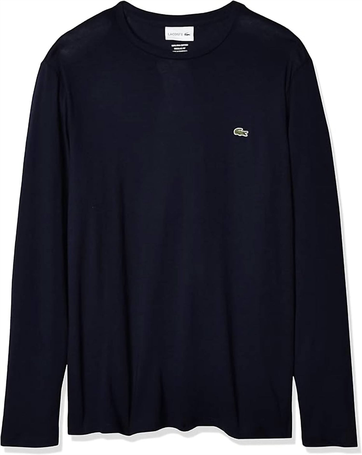 Camiseta de hombre de manga larga con cuello redondo color azul marino