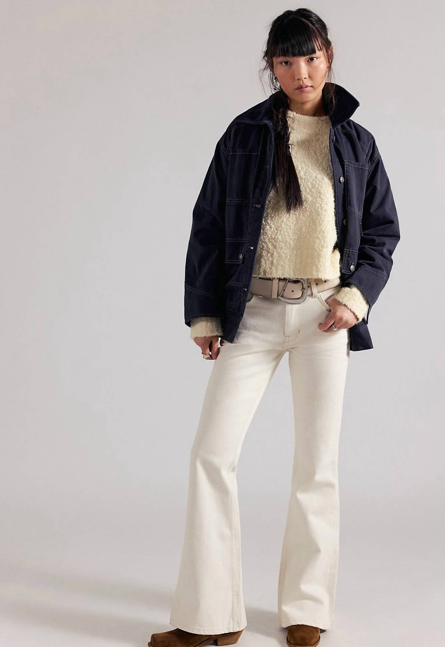 Jean color crema