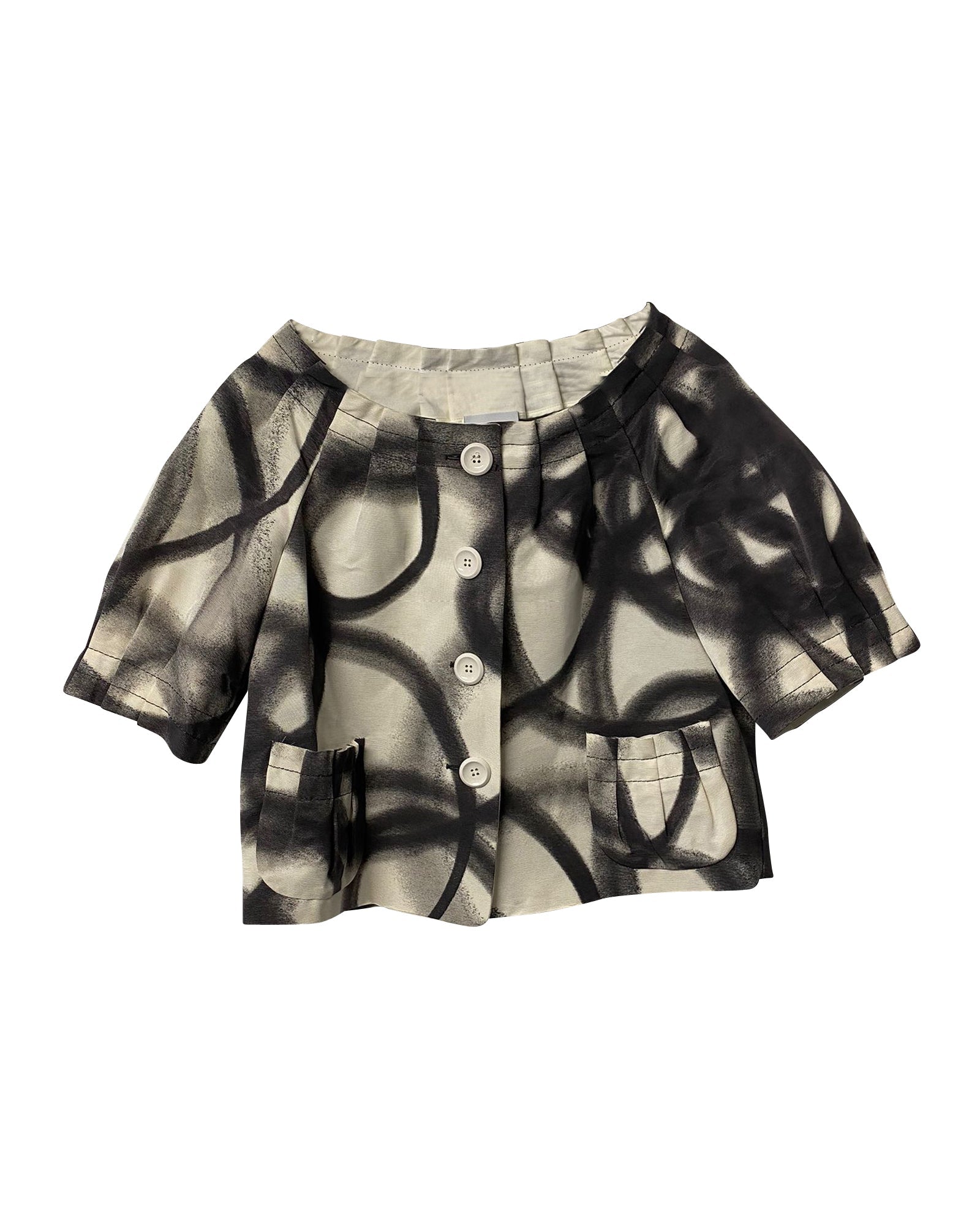 Blusa de algodón multicolor