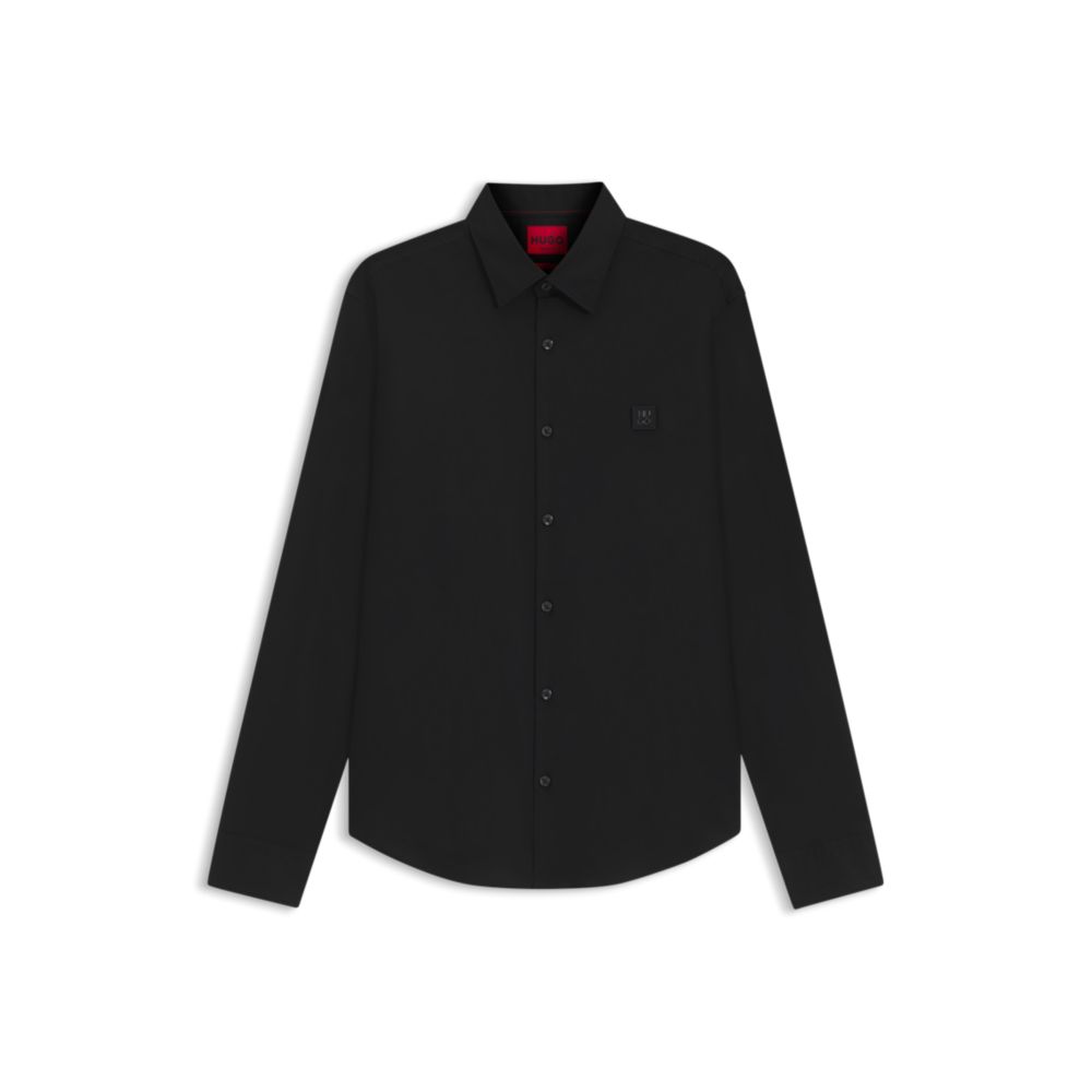Camisa de algodón de corte ajustado a rayas