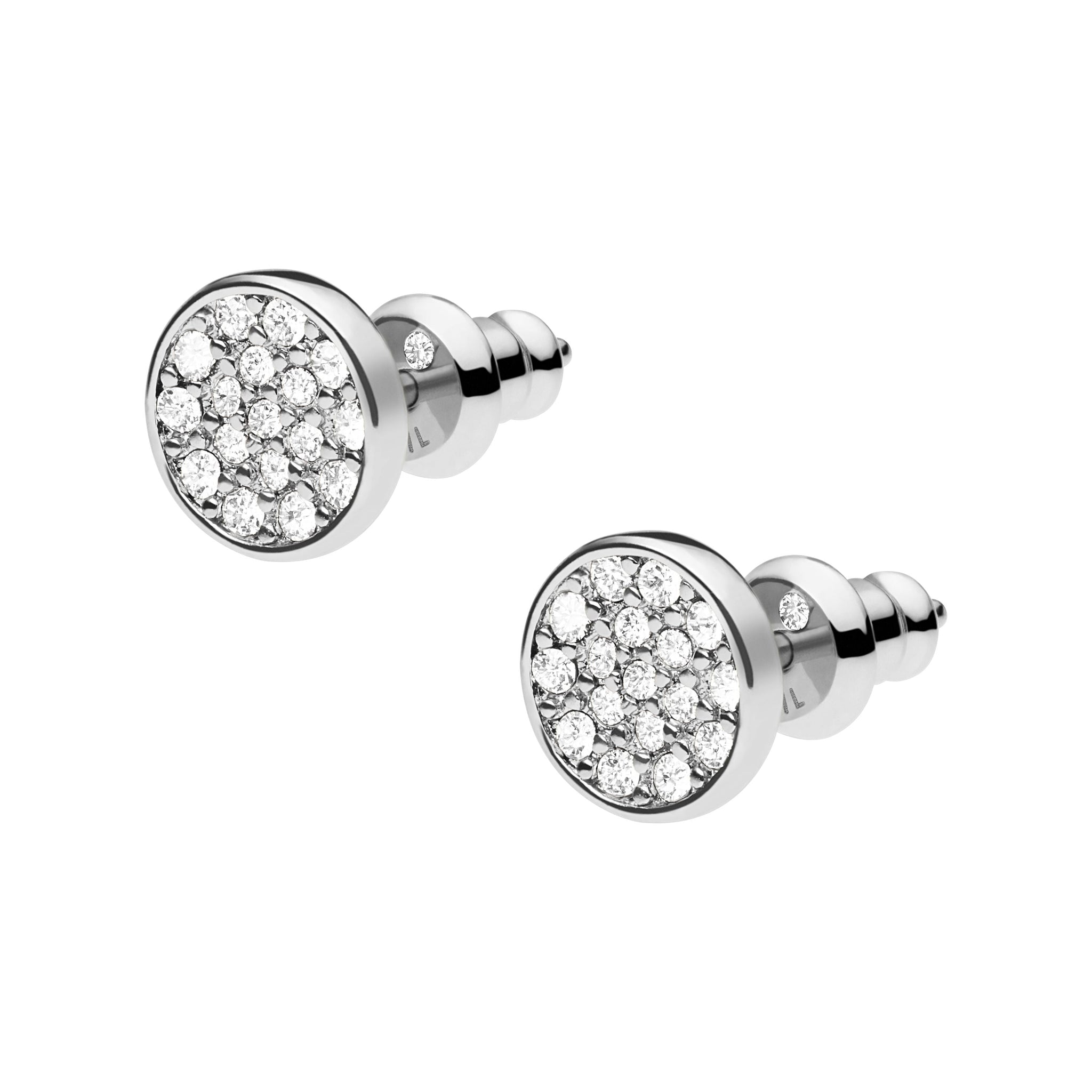 Aretes de mujer color plateado
