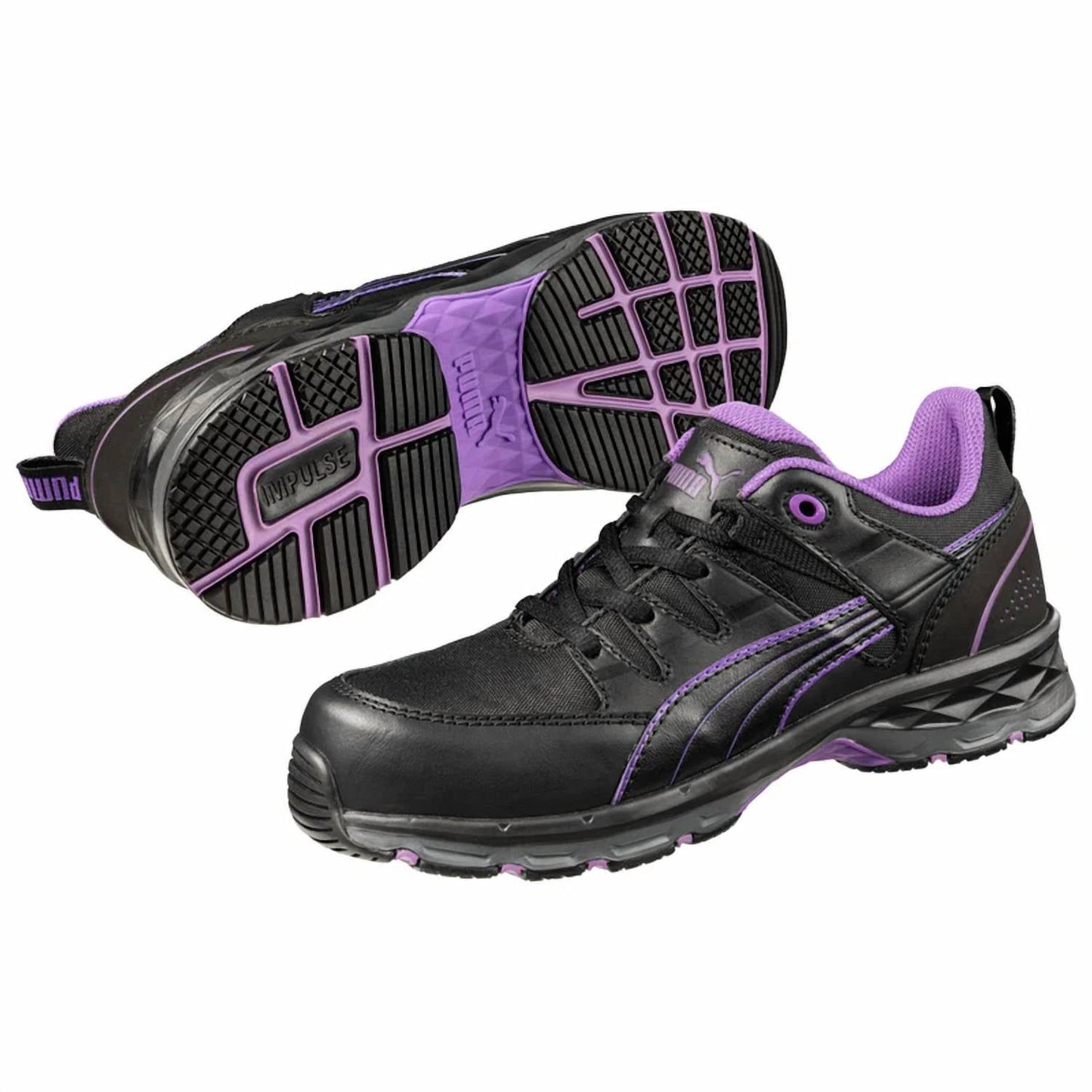 Zapatos de mujer color negro y violeta