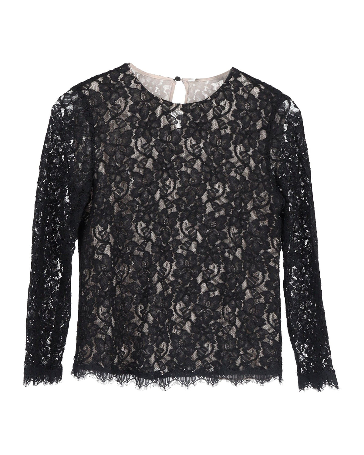 Top de manga larga color negro