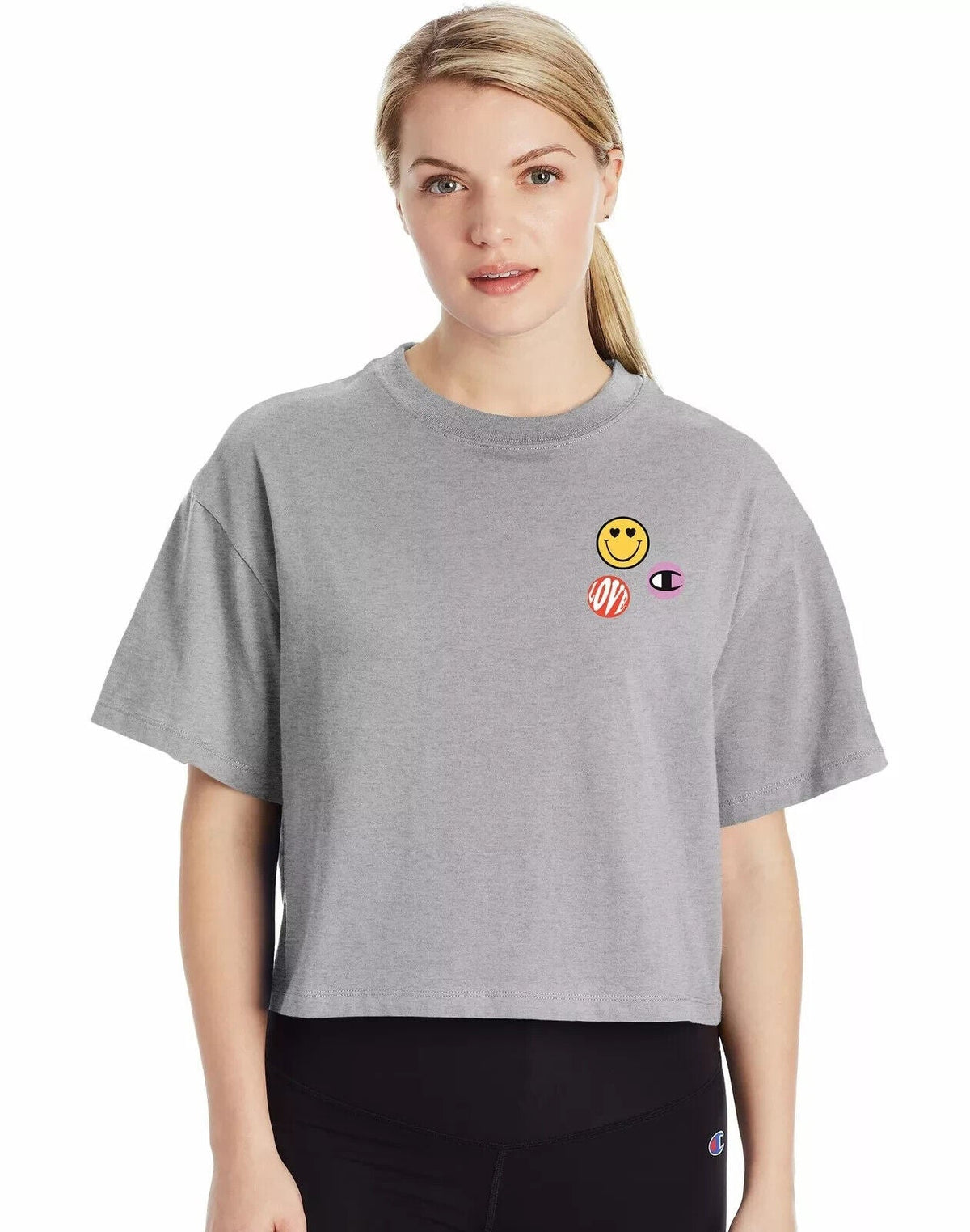 Suéter de mujer con cuello redondo color gris
