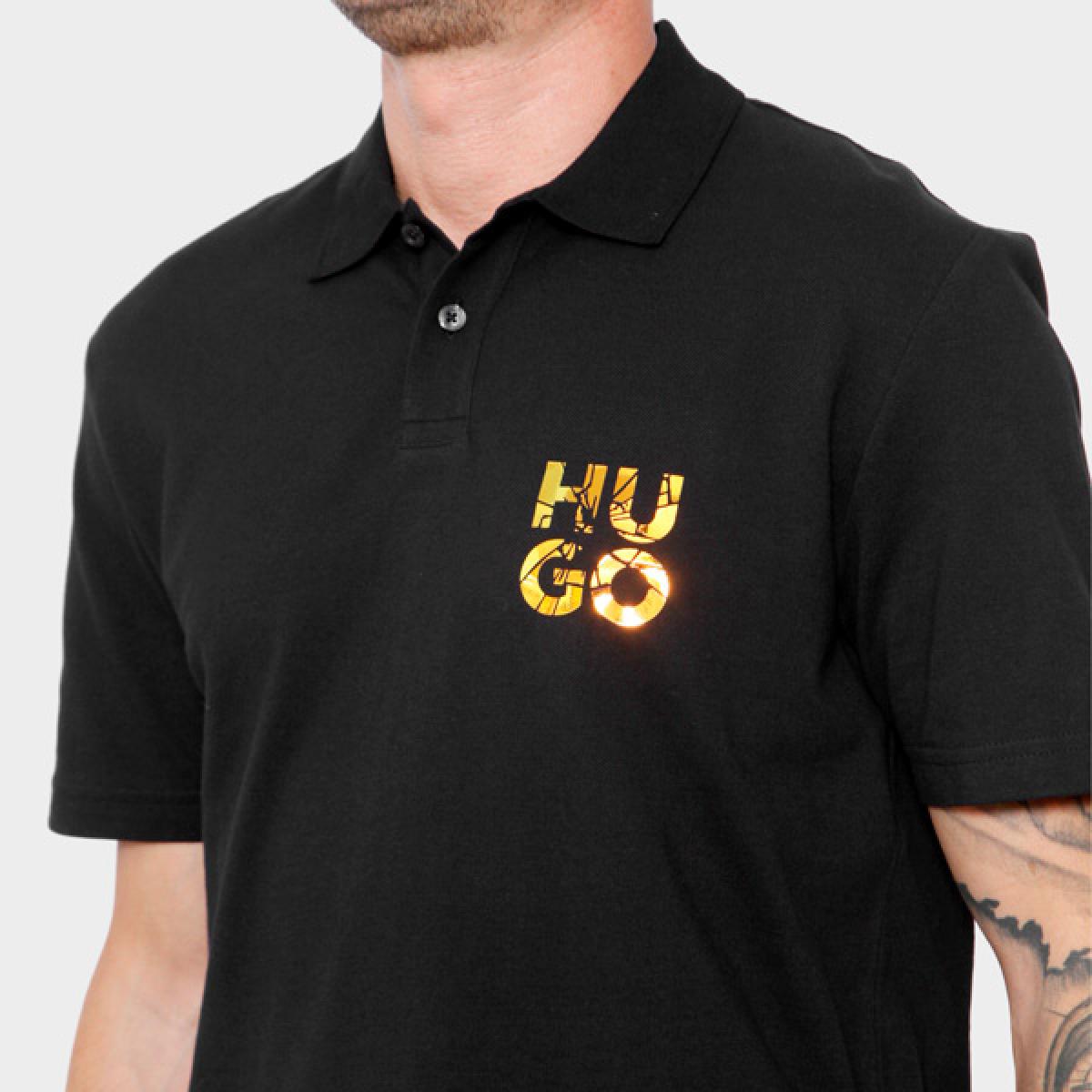 Polo de hombre de manga corta color negro