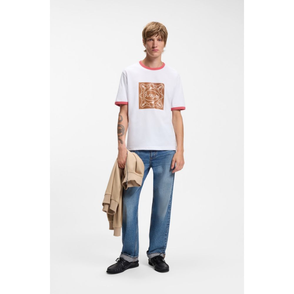 Camiseta de algodón con estampado